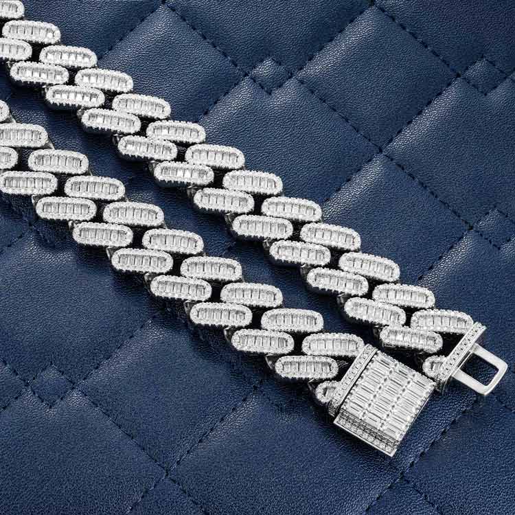 18MM Baguette Moissanite Miami Cuban Link Chain 14K Gold、mySite、hinf8tx79