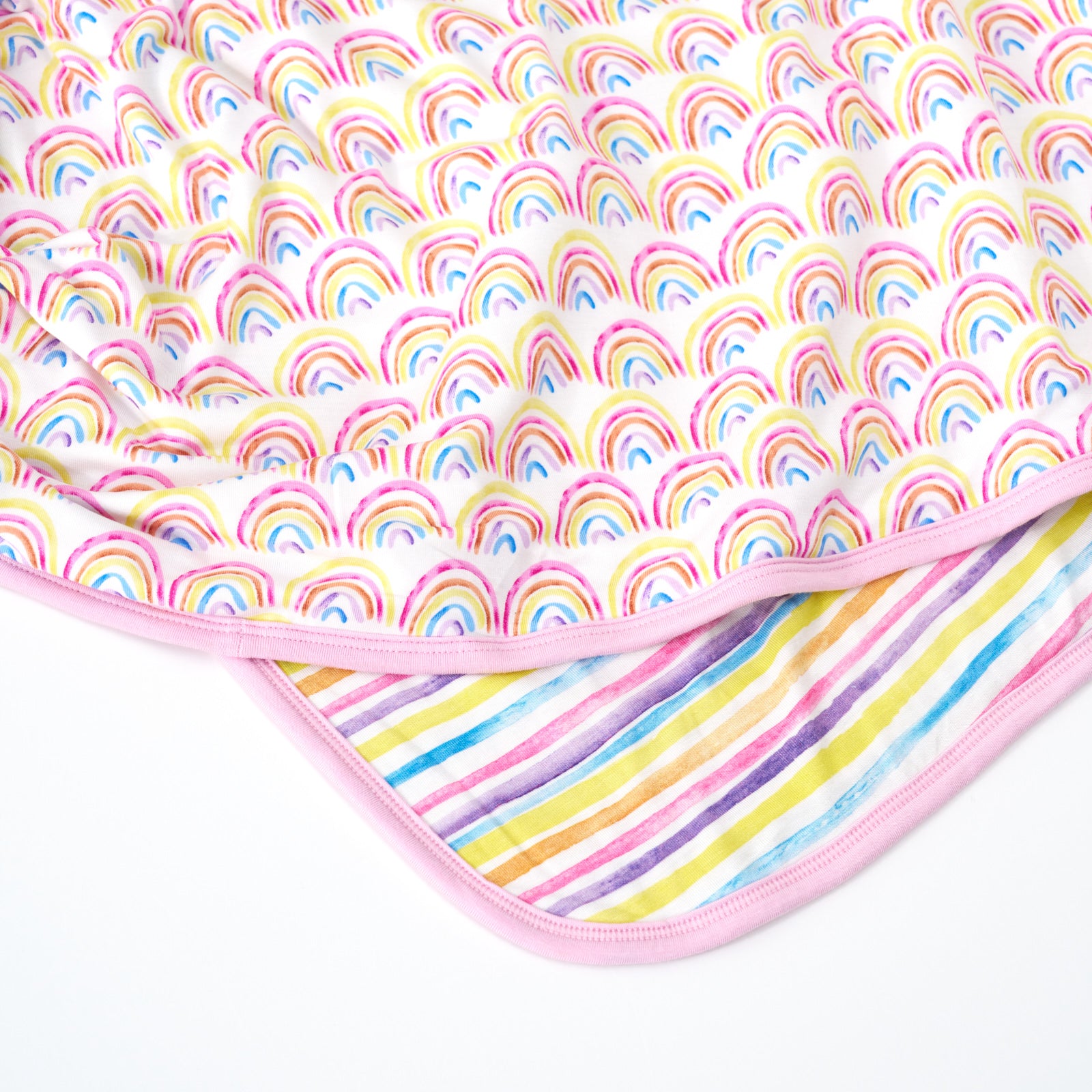 Pastel Rainbows & Sunrise Stripes Large Cloud Blanket®、mySite、g9winljtr