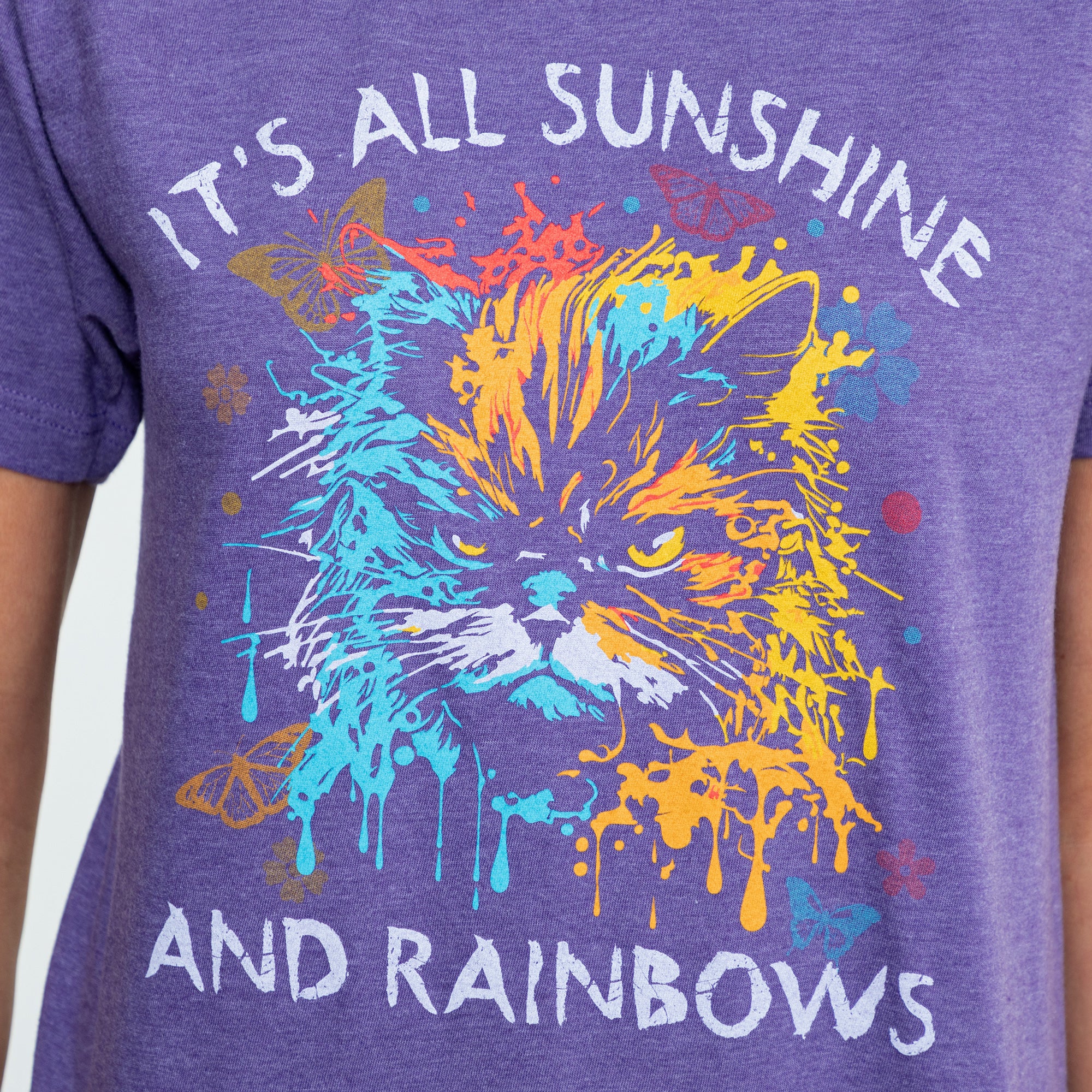 It's All Sunshine And Rainbows Cat T-Shirt、mySite、camillekostekn