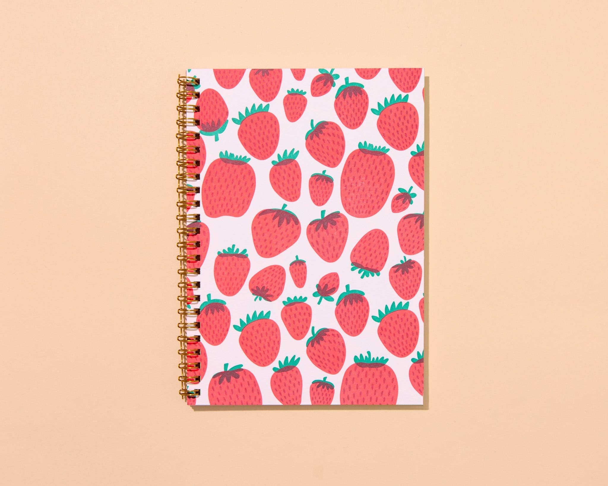 And Here We Are - Strawberry Letterpress Spiral Notebook - Made in USA、mySite、garagedoors4me