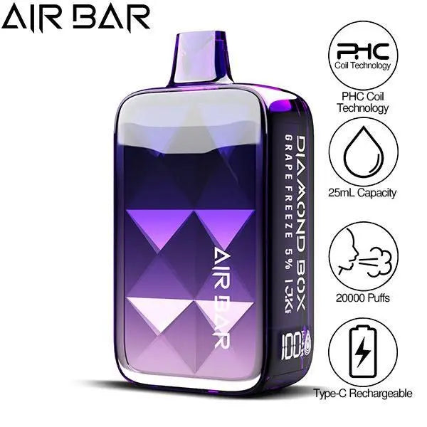 Air Bar Diamond Box 20000 Puffs Rechargeable Vape 25mL、mySite、zt4zffjzw