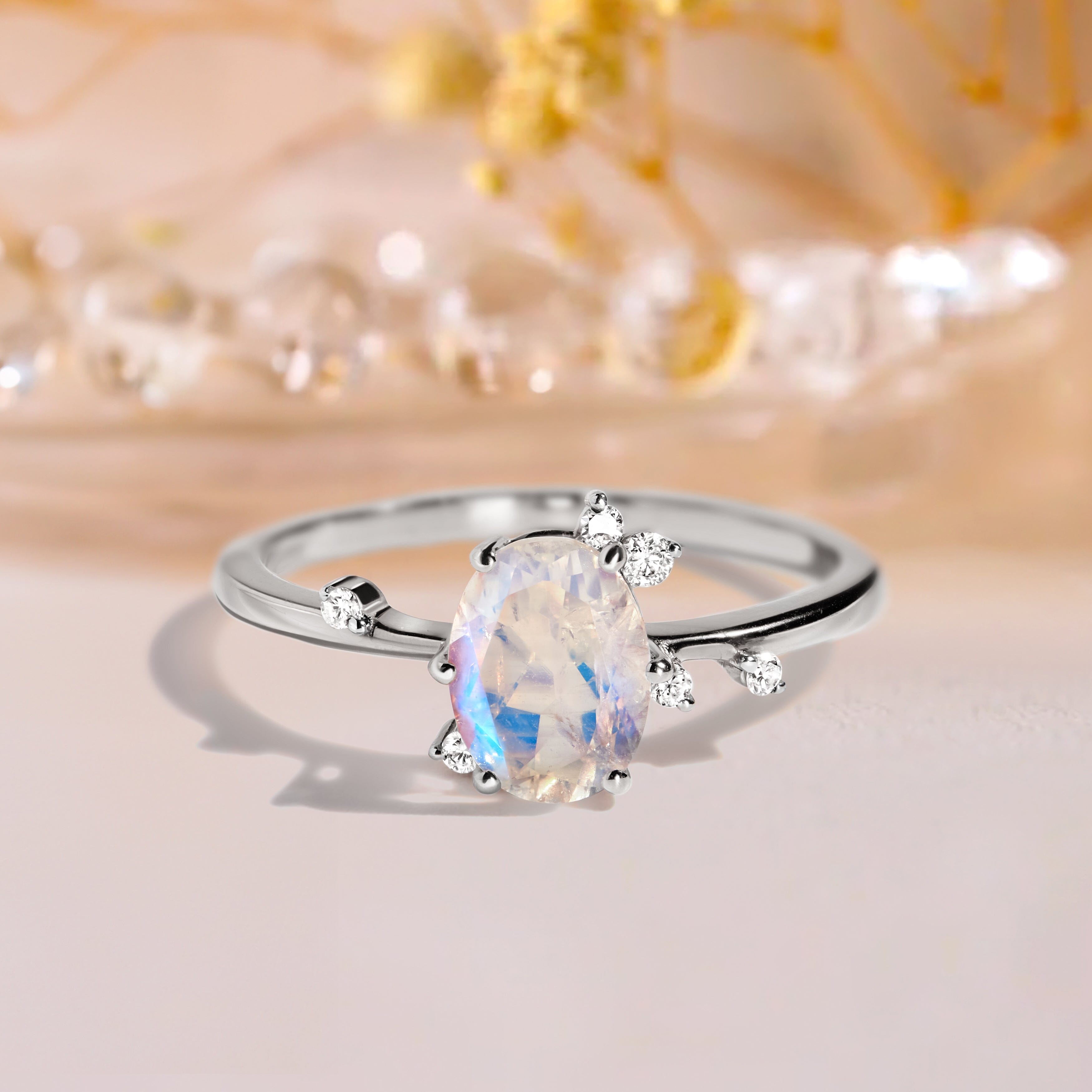 Moonstone Lab Diamond Ring - Muse、mySite、hinf8tx79
