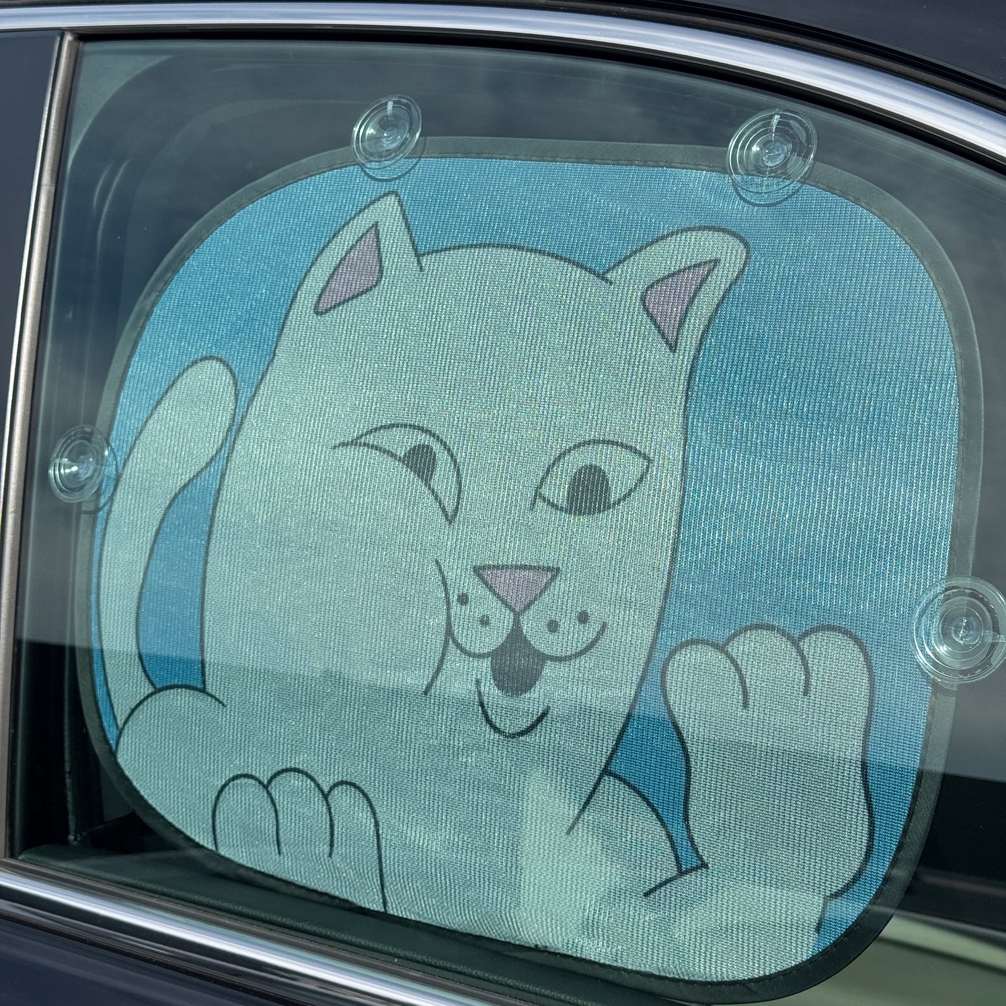  Squished Nerm Car Side Window Shade (Blue)、mySite、merchandisen