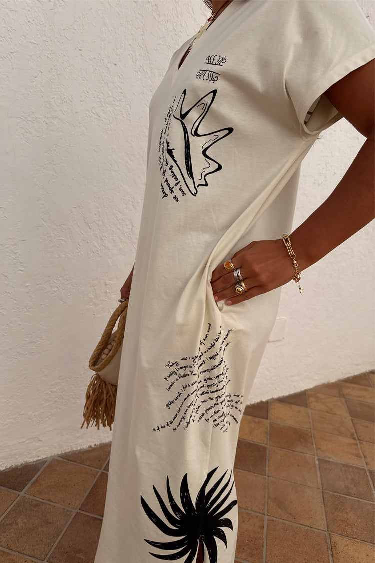 Cream Palma T Shirt Dress、mySite、solidvoid