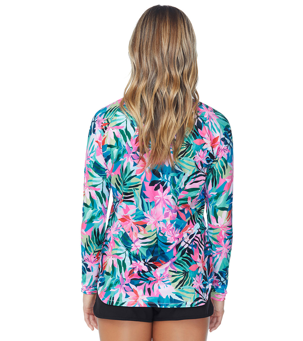 Raisins Women's Playa Sombra Summertime Long Sleeve UPF 50 Rash Guard、mySite、noshort