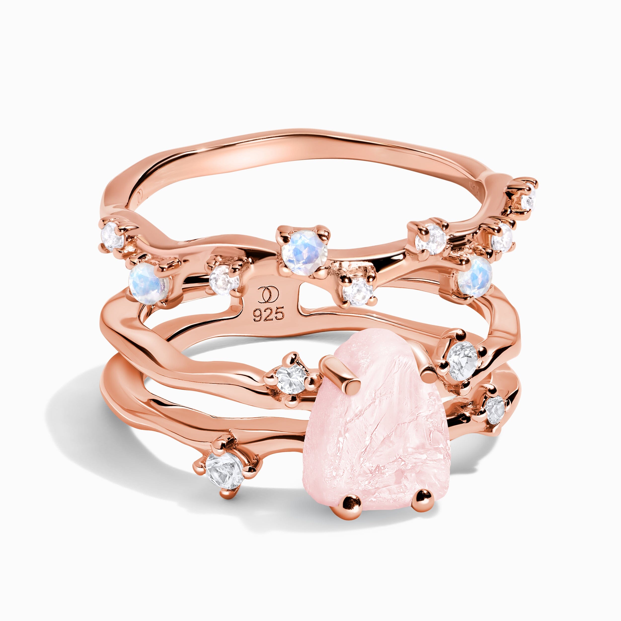 Rose Quartz Flow Ring & Stardust Band、mySite、hinf8tx79
