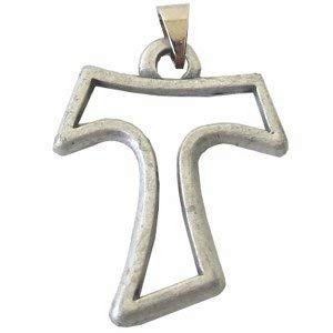  Tau cross - Pewter (3.5cm or 1.4) Rosary/Pendant、mySite、elrpsem3k