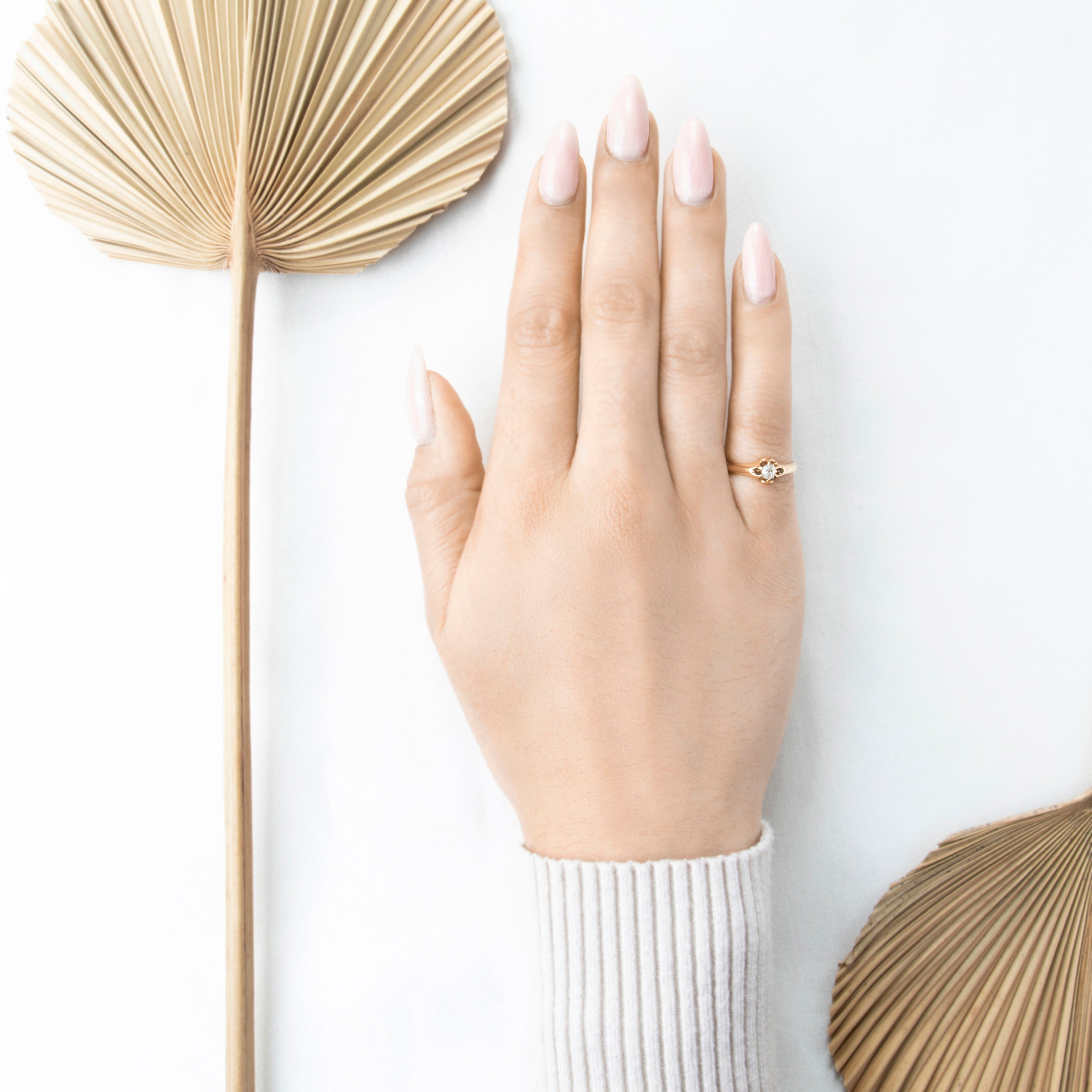 Antique 14k Rosy Yellow Gold Old Mine Diamond Claw Prong Solitaire Ring 6.00、mySite、hinf8tx79