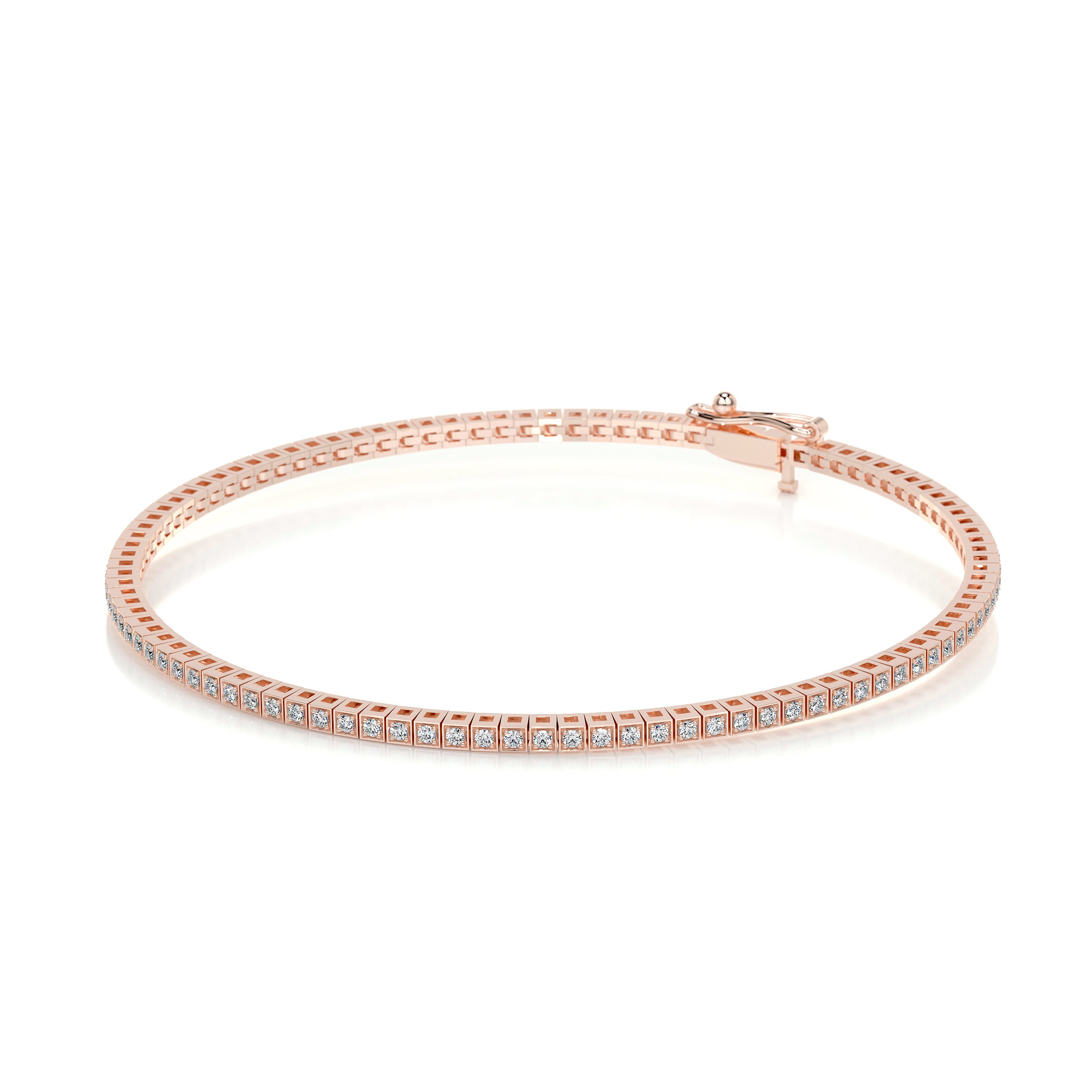 Georgina Diamond Tennis Bracelet (2.00 Carat) -14K Rose Gold、mySite、hinf8tx79