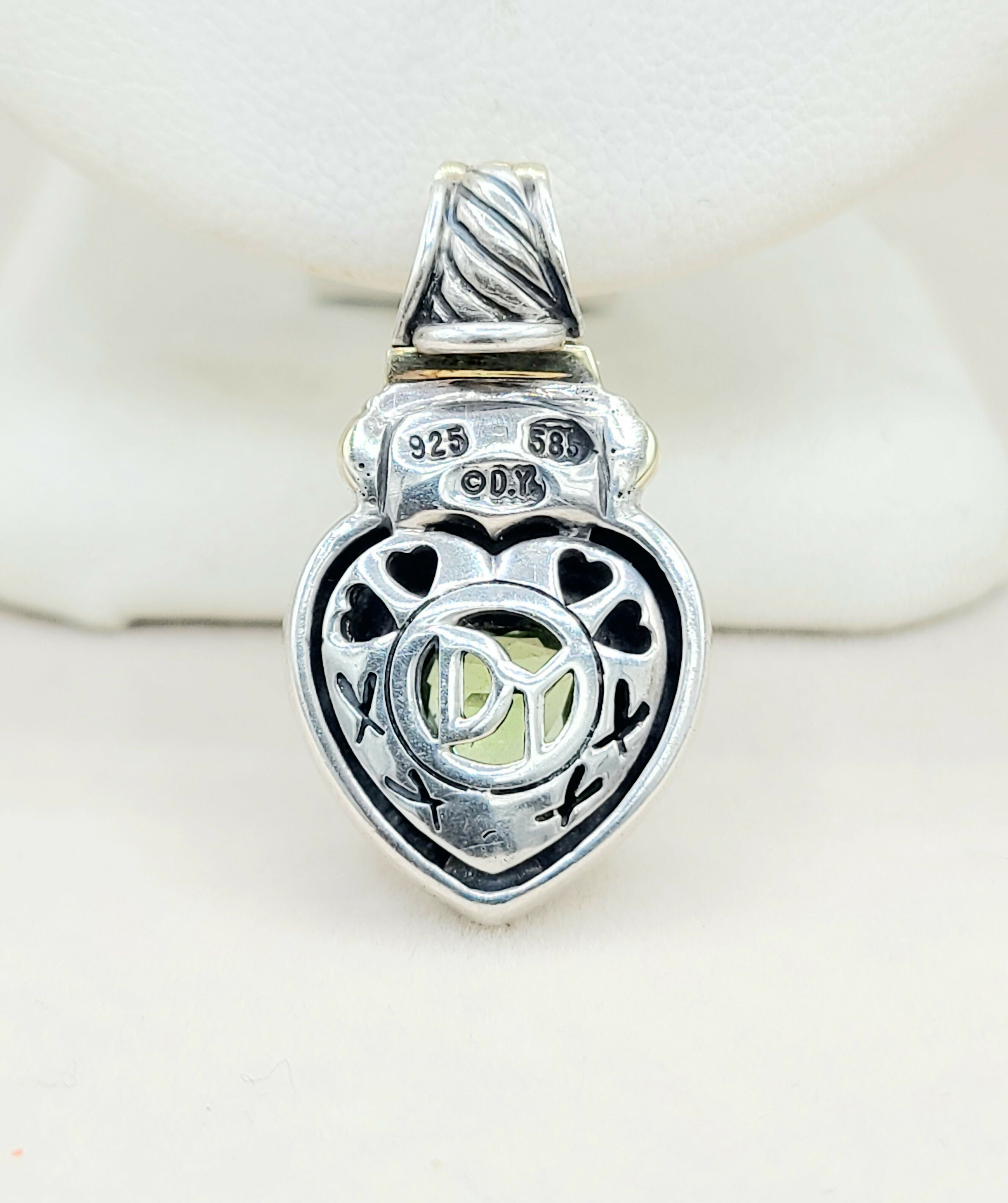 David Yurman Heart Pendant Enhancer Peridot & Gold、mySite、hinf8tx79