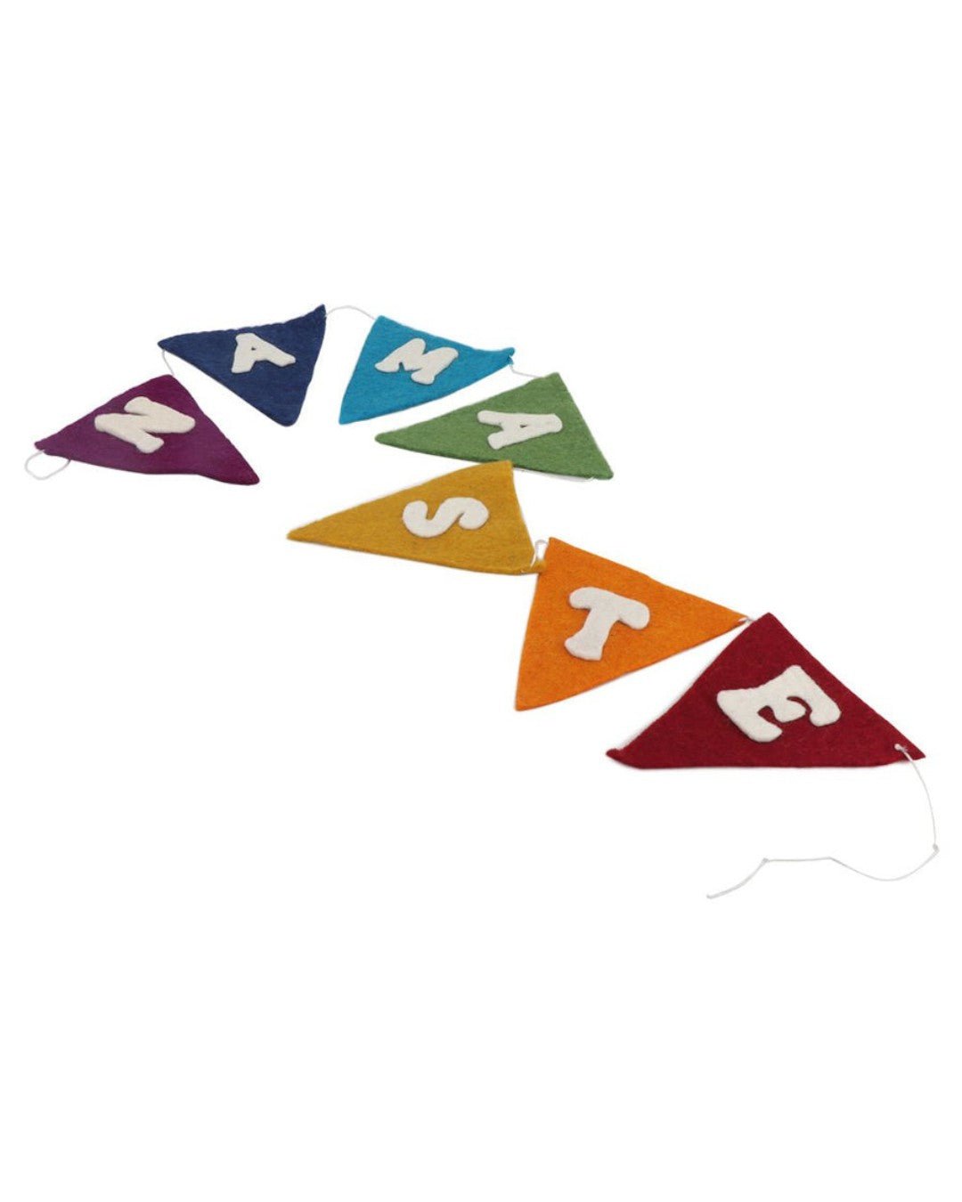 Namaste Felt Flag Banner in Chakra Colors、mySite、topwebapps