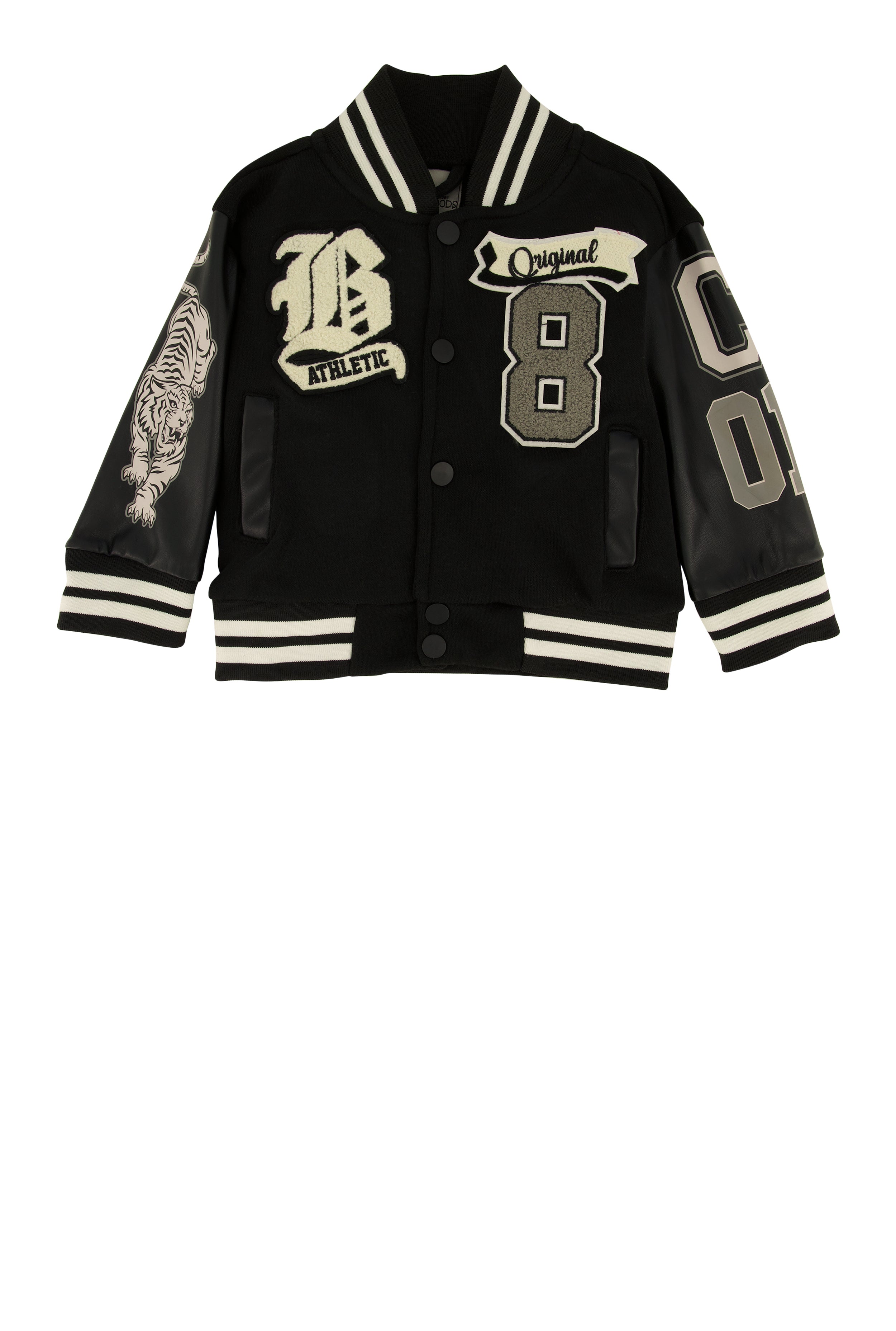 Baby Boys 12-24M Chenille Patch Graphic Varsity Jacket、mySite、camillekostekn