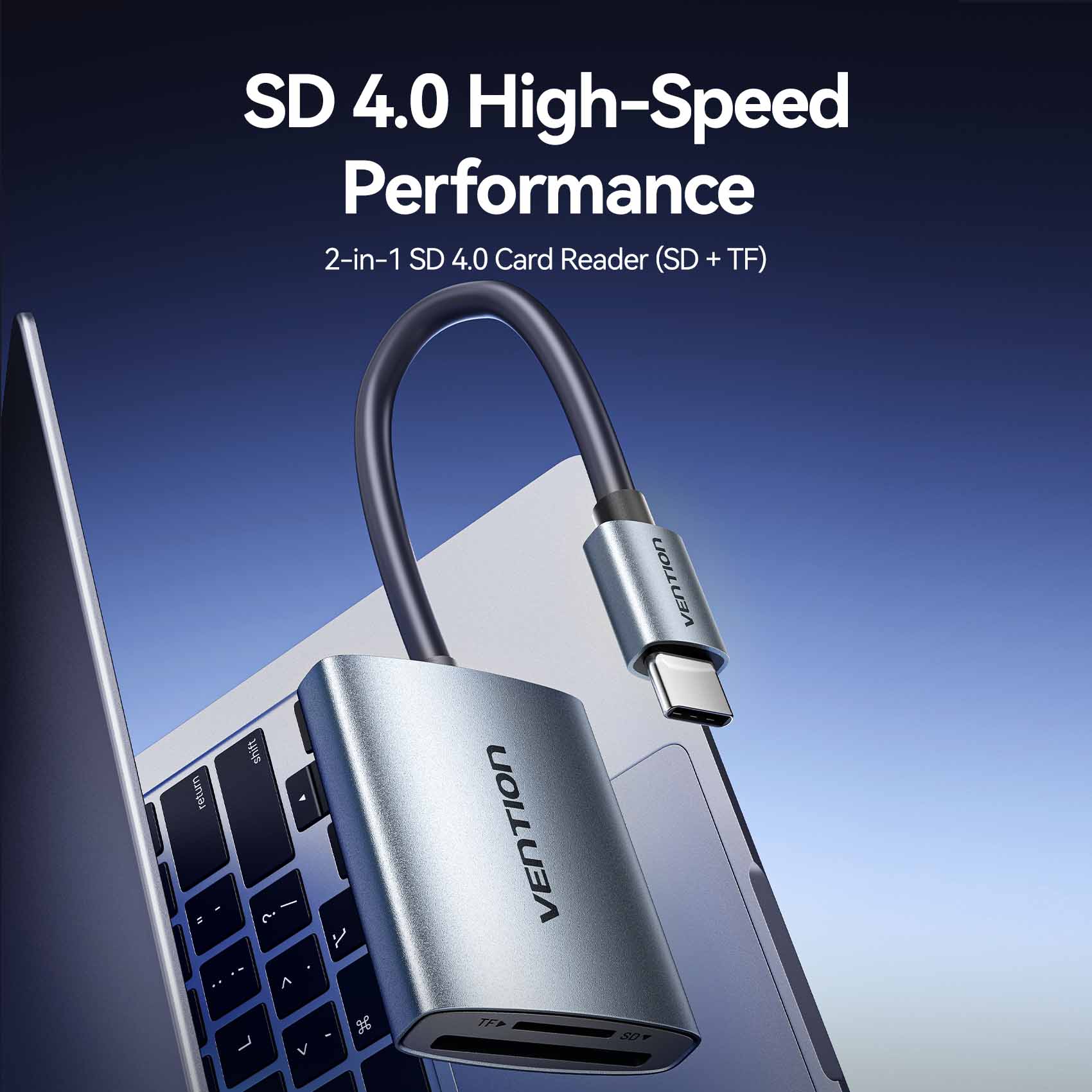 Vention 2-in-1 SD 4.0 Card Reader (SD + TF)、mySite、fannypackpong