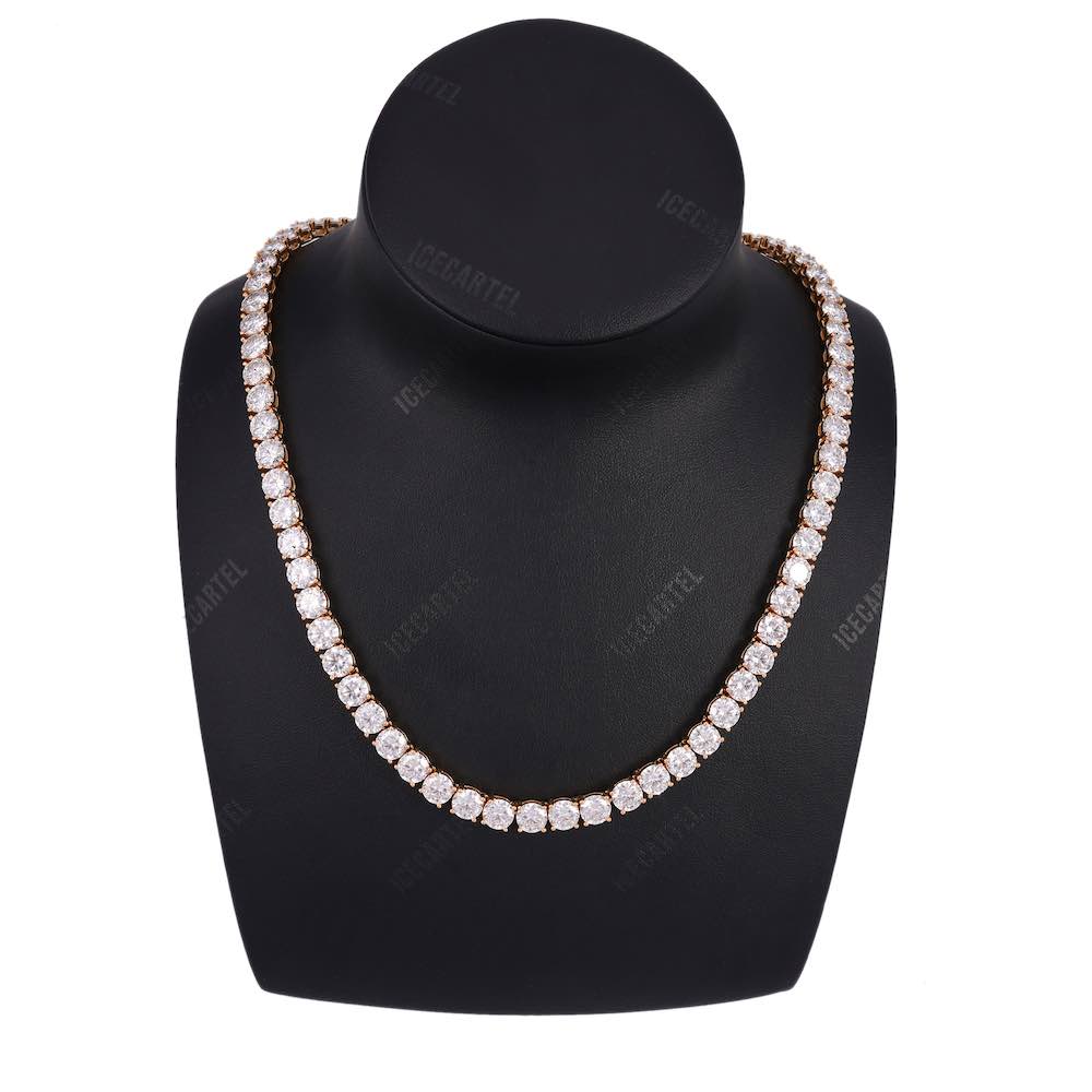 6MM Diamond Tennis Chain 14K Solid Rose Gold、mySite、hinf8tx79