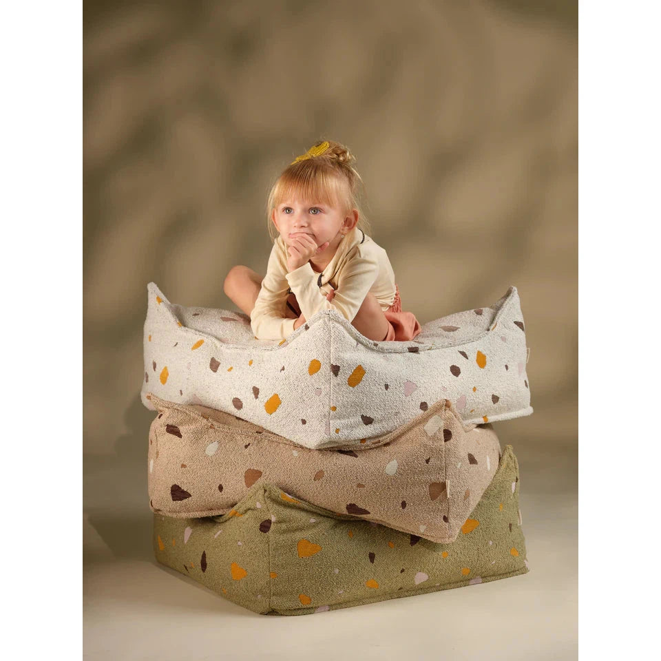 Wigiwama Terrazzo Sand Square Ottoman、mySite、gigharbornorthrealestate