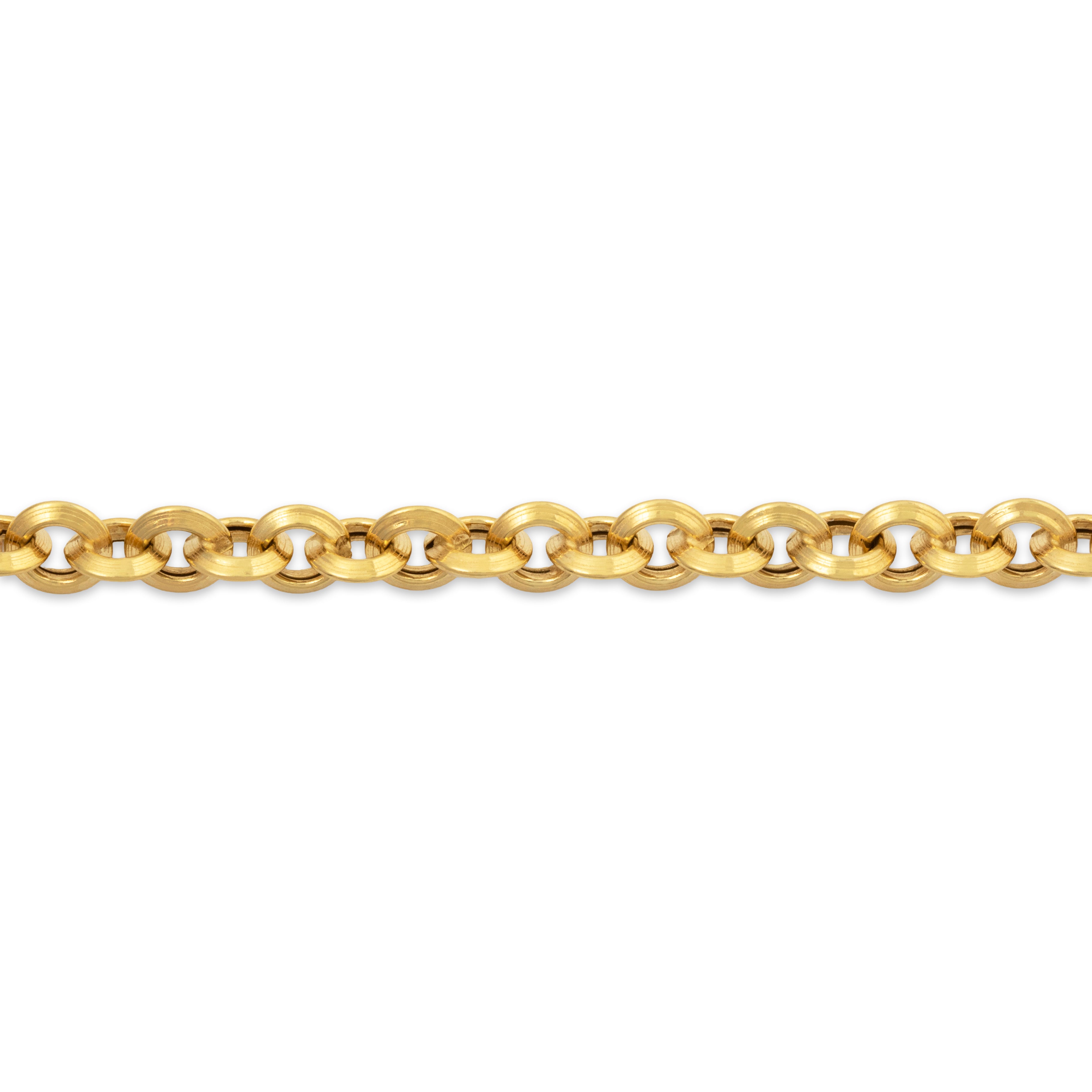 Vintage Italian 14k Yellow Gold Superb Circle Link Bracelet 6.25、mySite、hinf8tx79