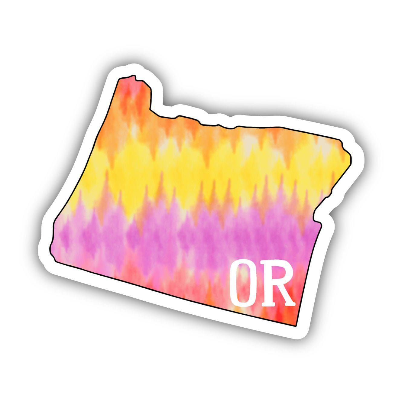  Oregon Tie Dye Stripes Sticker、mySite、elrpsem3k