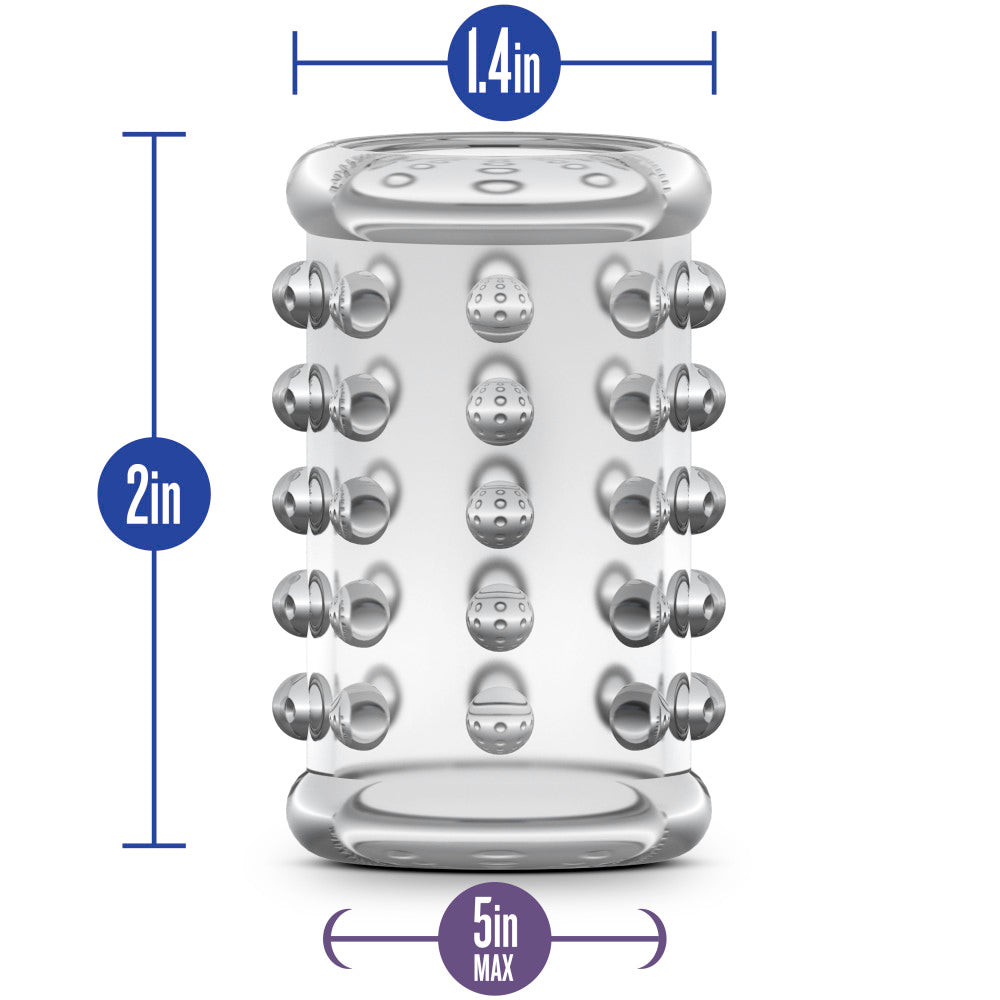 Stay Hard By Blush® | 02: Clear Soft Tickler Studded Penis Sleeve、mySite、bottomscart