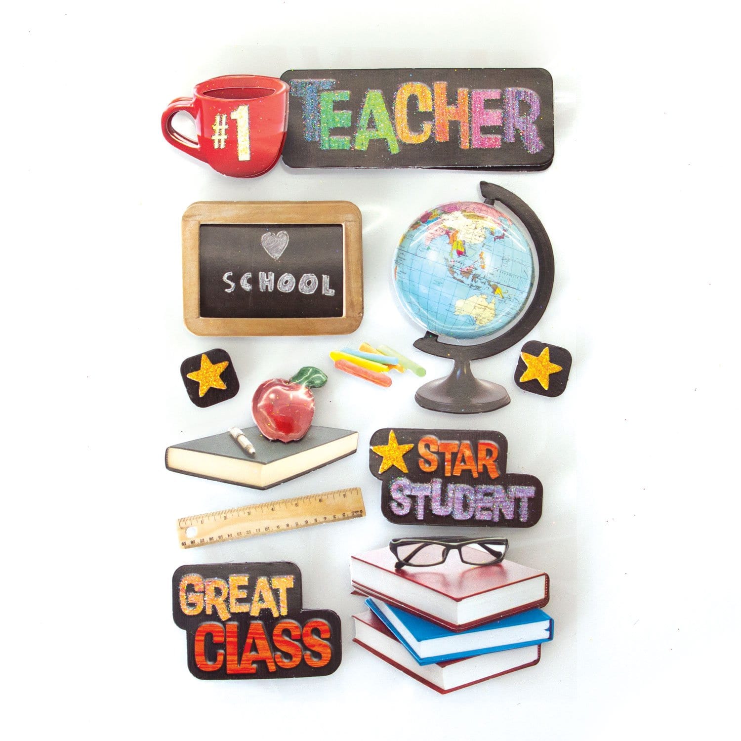  Scrapbook Stickers - 3D Teacher、mySite、ghnorth