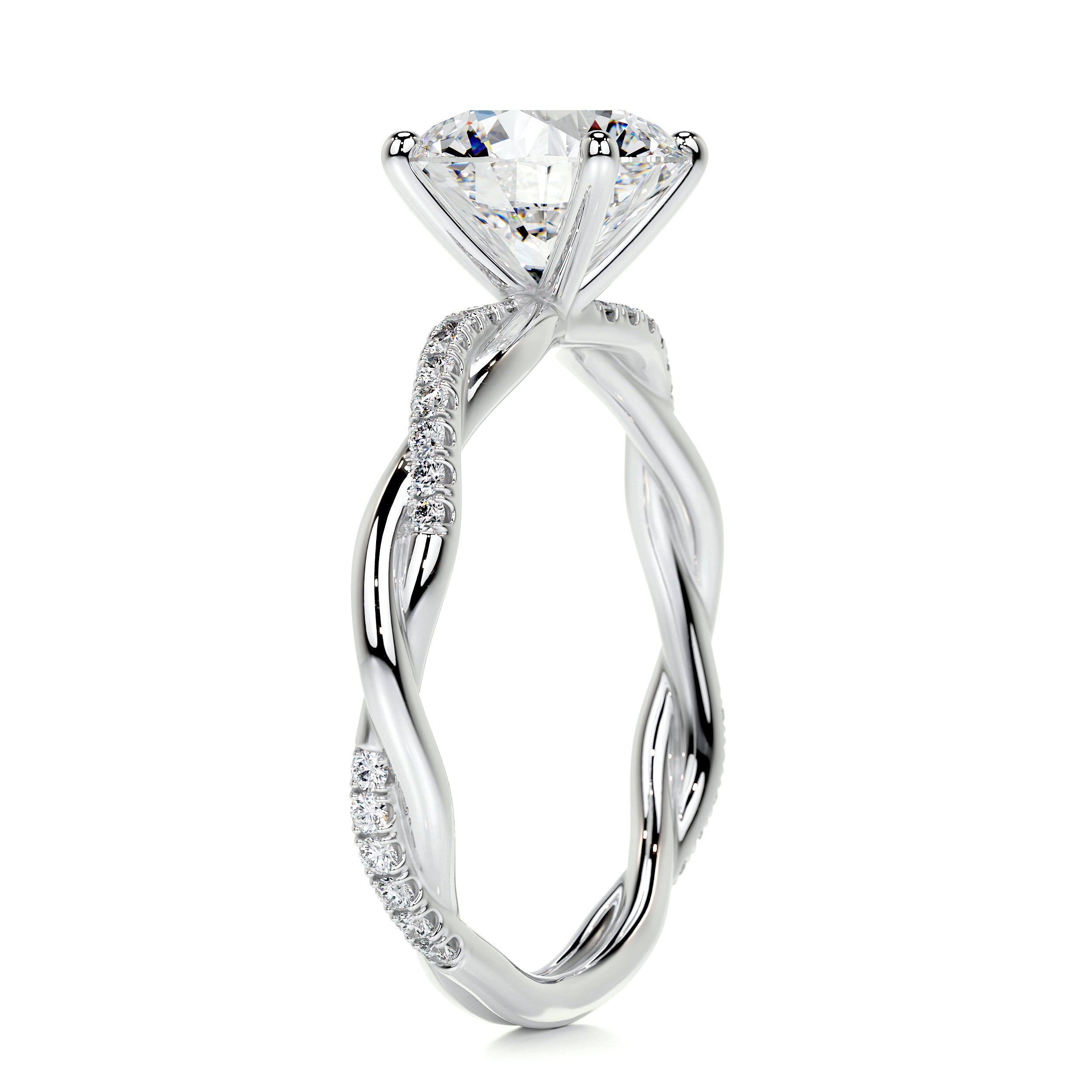 Crystal Diamond Engagement Ring -14K White Gold、mySite、hinf8tx79