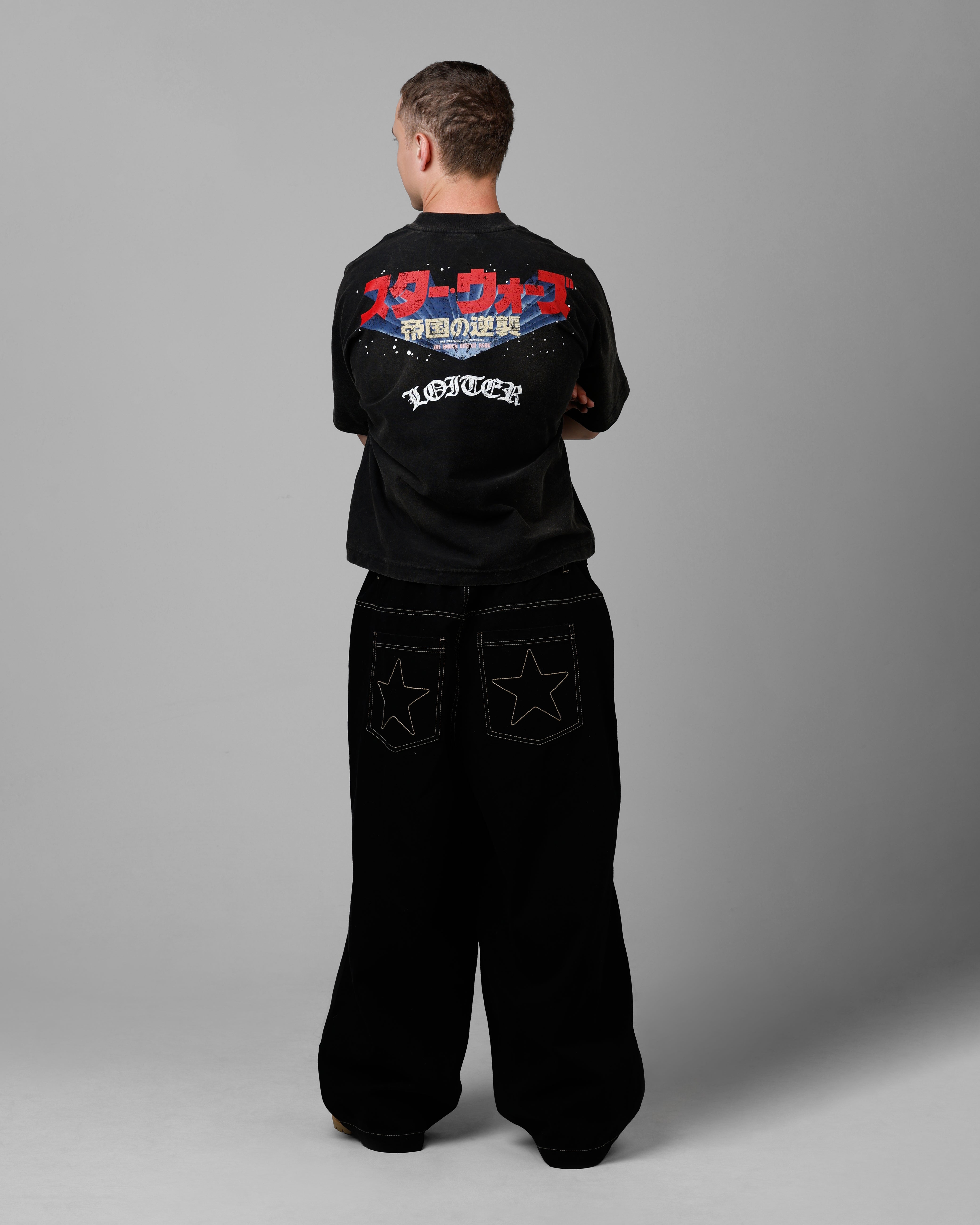 Loiter Star Wars Vintage T-Shirt Washed Black、mySite、zt4zffjzw