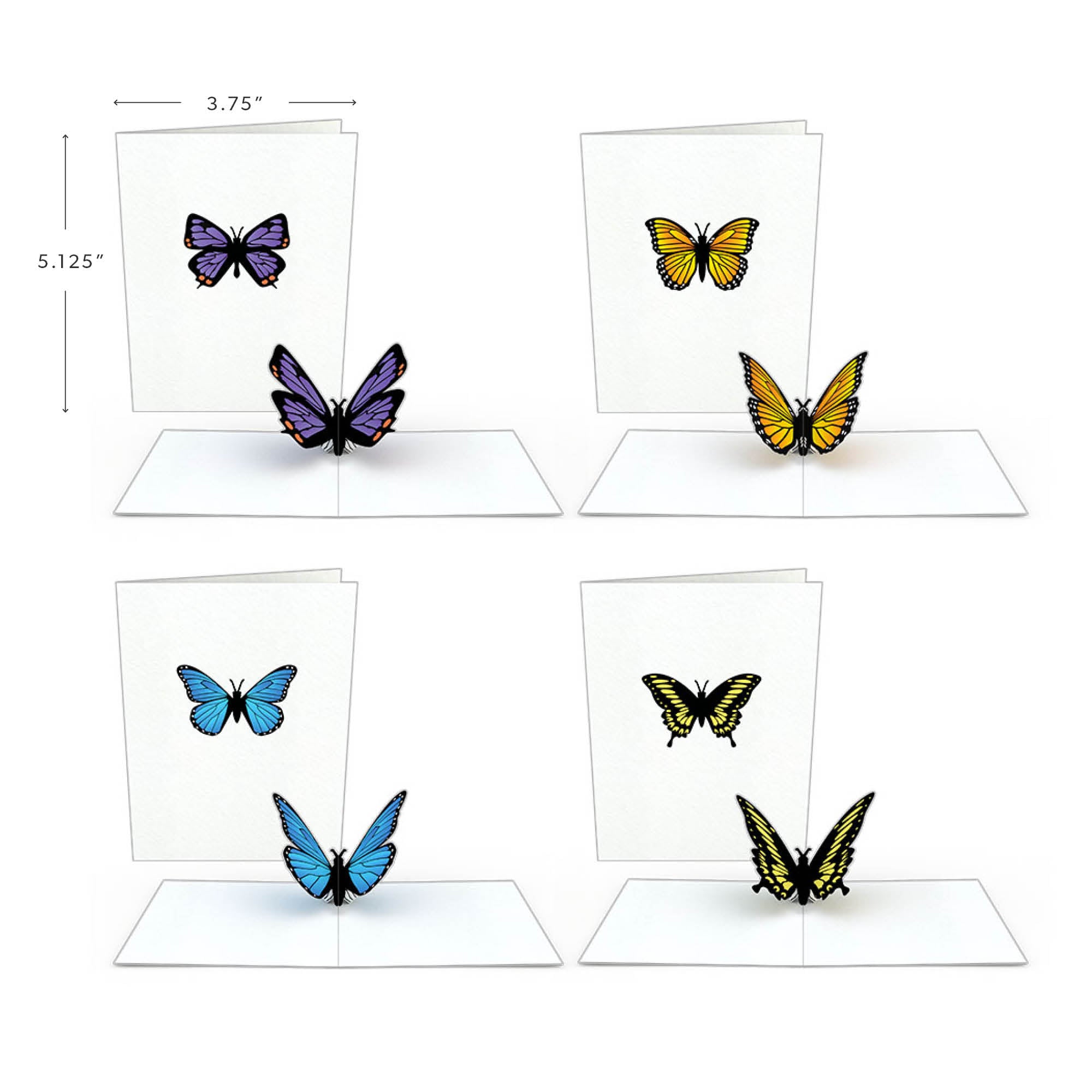 Butterfly Notecards (Assorted 4-Pack)、mySite、solidvoid