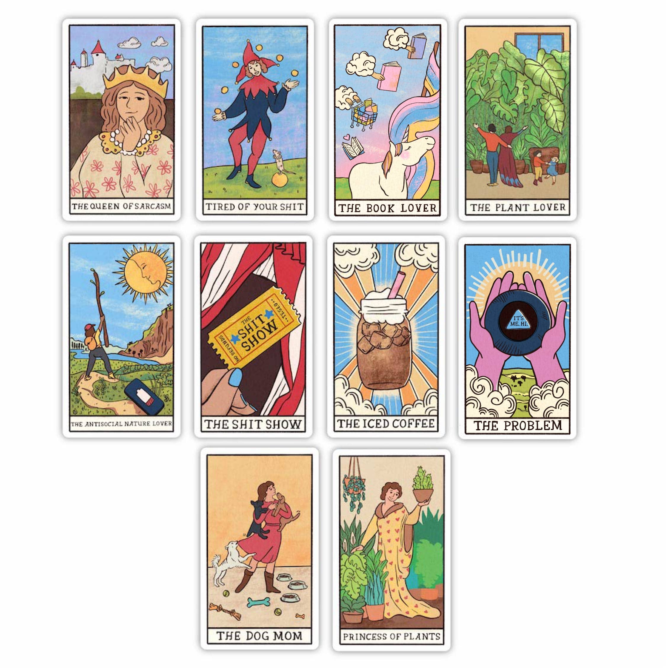  Tarot Card Sticker 10 Pack Funny、mySite、ghnorth