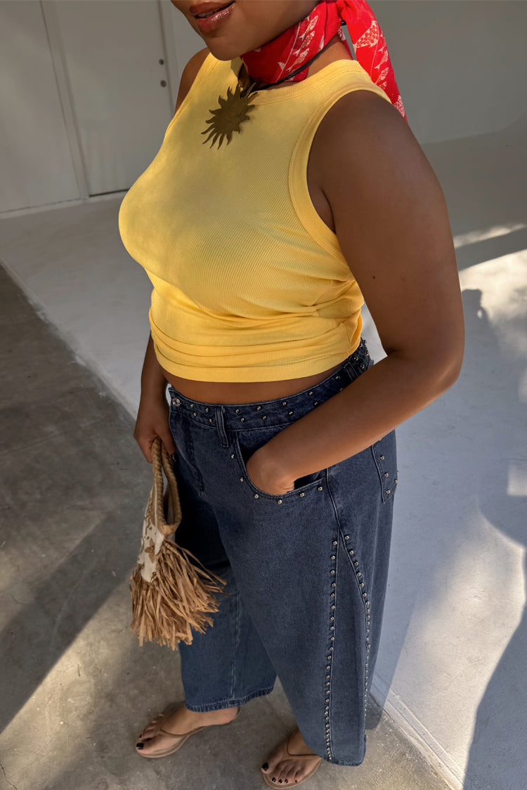 Lemon Ribbed Tank、mySite、solidvoid