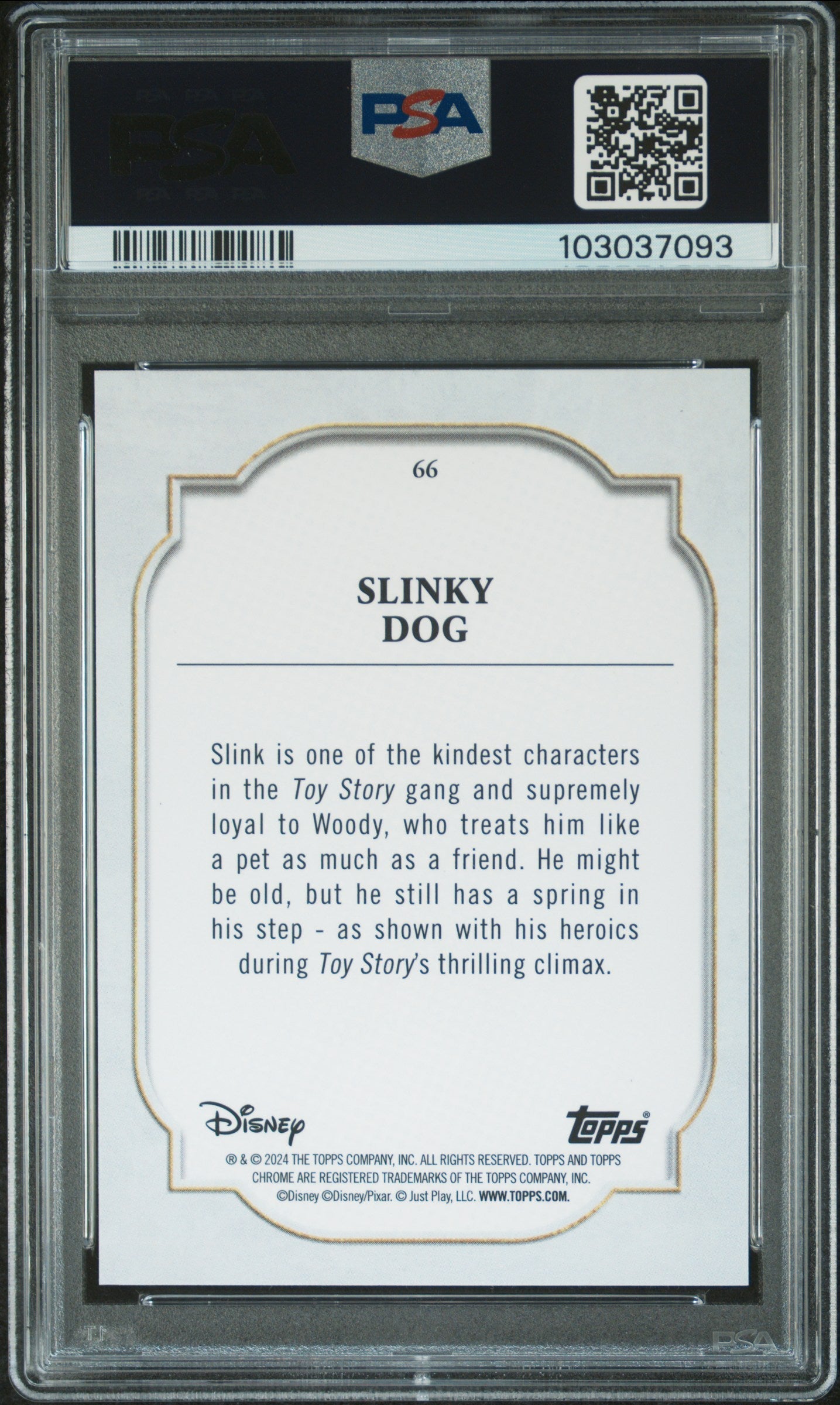 Slinky Dog #66 PSA 10 Topps Chrome Disney Sapphire Edition 2024、mySite、waistdrama