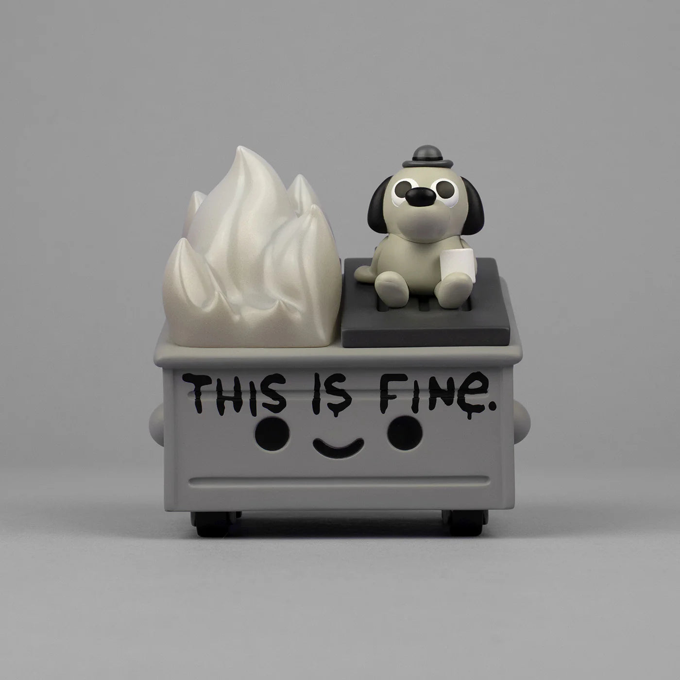  Dumpster Fire - This is Fine Vinyl Figure - Newsprint Edition、mySite、greenlandpopulation