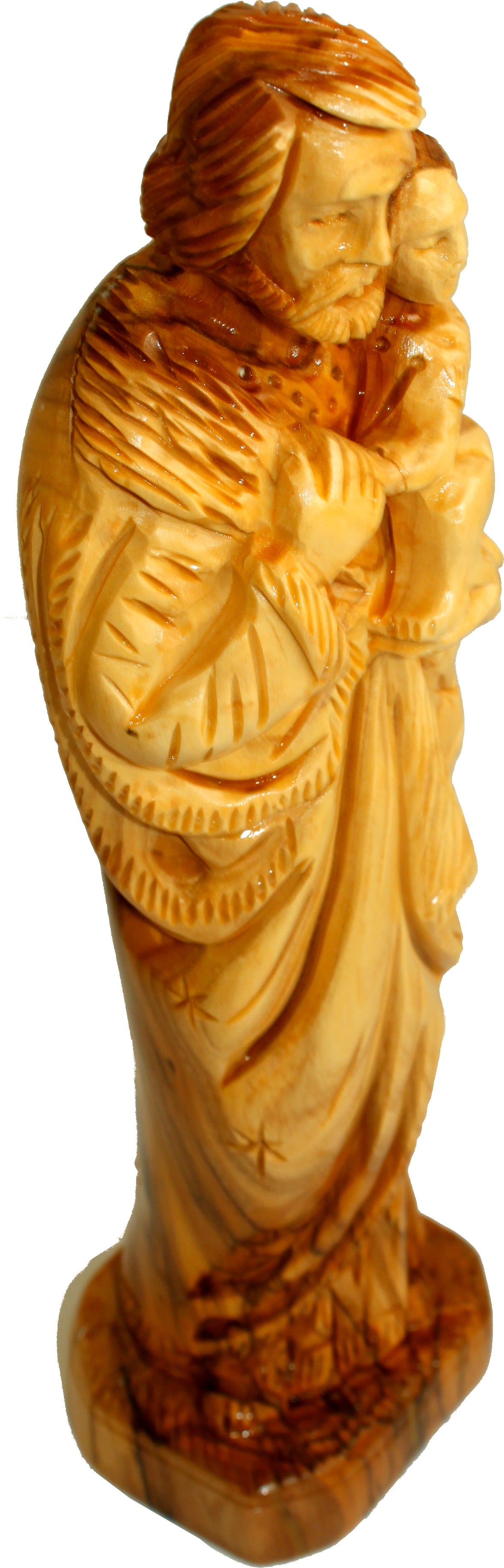  St. Joseph - Grade A Olive wood hand carved figure from Bethlehem (10.75 inches tall)、mySite、elrpsem3k