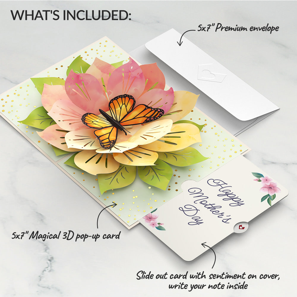 Monarch Butterfly Bloom Mother's Day Pop-Up Card and Sentiment Set、mySite、solidvoid