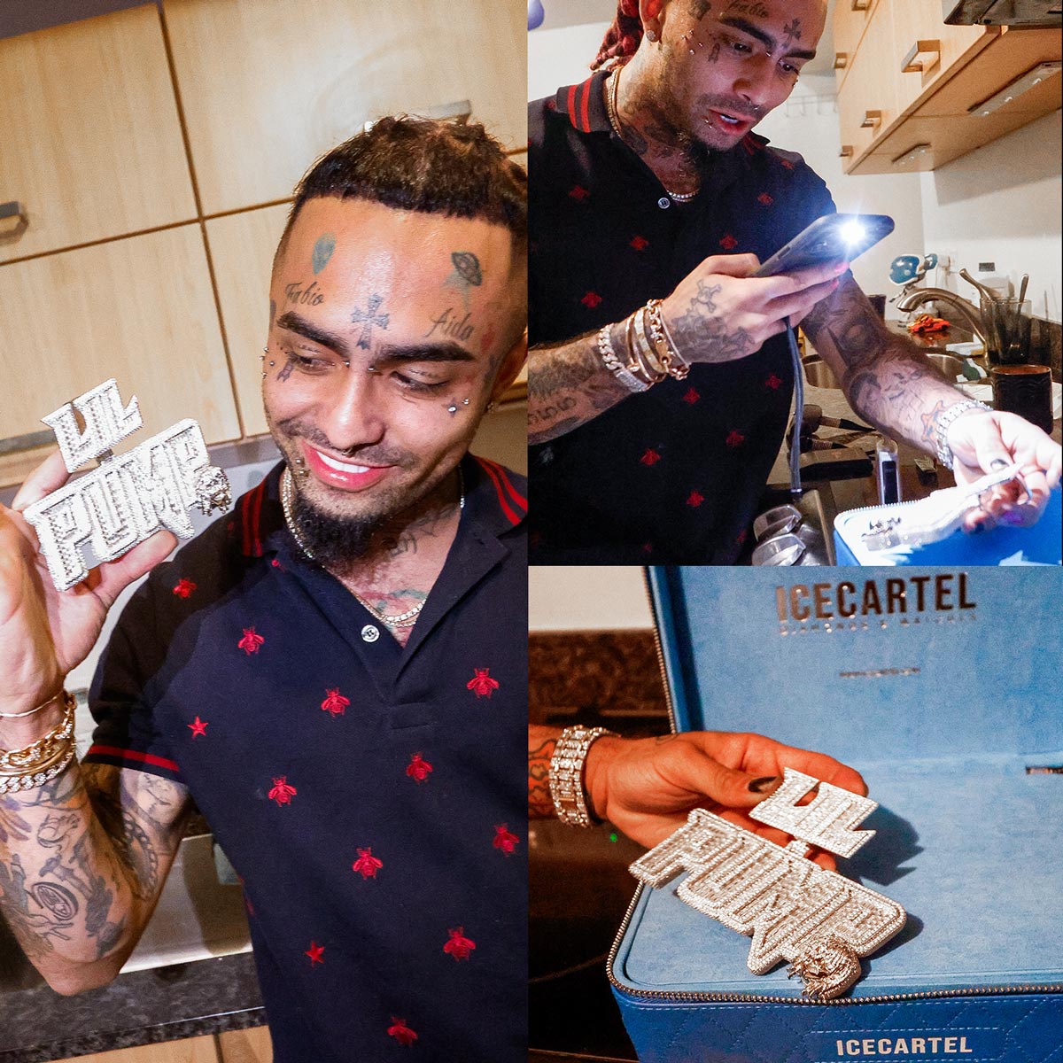 LIL PUMP Custom Diamond Pendant 14K Gold、mySite、hinf8tx79