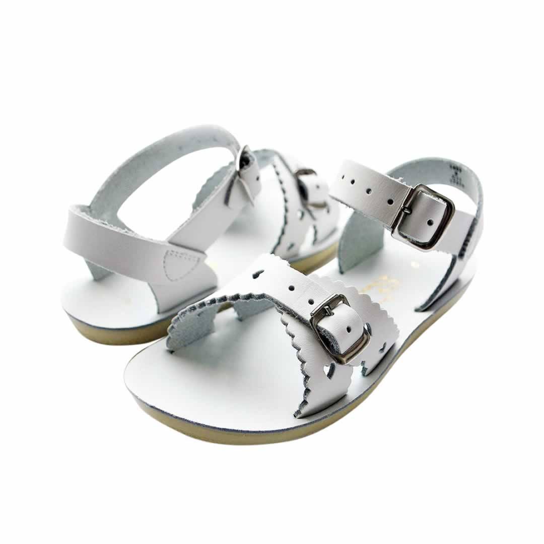  Salt-Water Sun-San Kids Sandals - Sweetheart - White、mySite、merchandisen