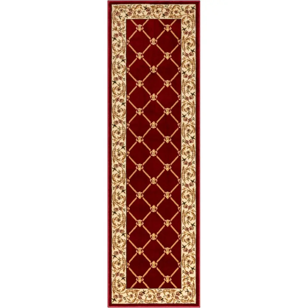 Fleur De Lis Red Formal Rug、mySite、gigharbornorthrealestate
