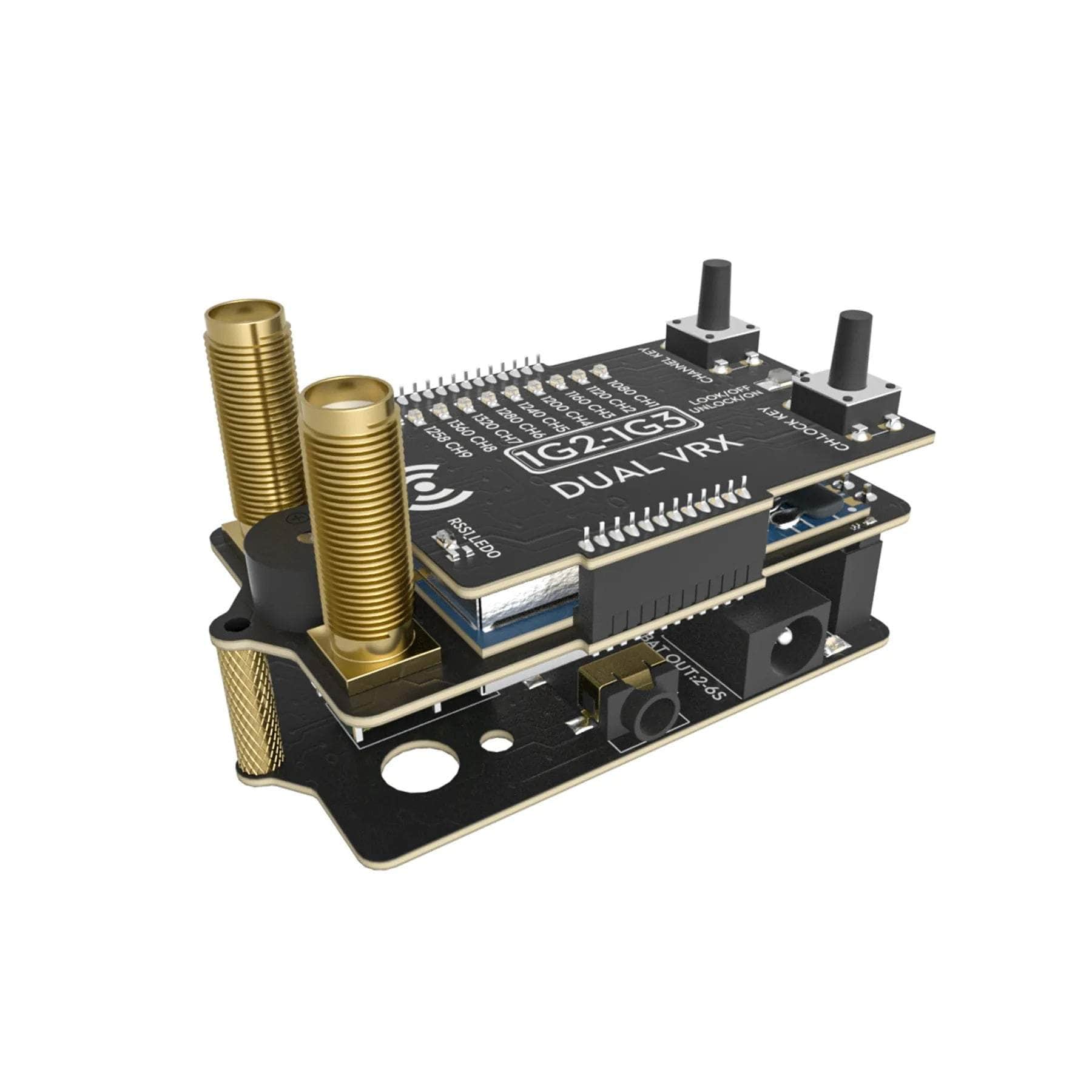  Flywoo VRX 1G2-1G3 Dual 9CH 1.2/1.3GHz Analog Goggle Receiver Module (Compatible with DJI Goggles V2)、mySite、merchandisen