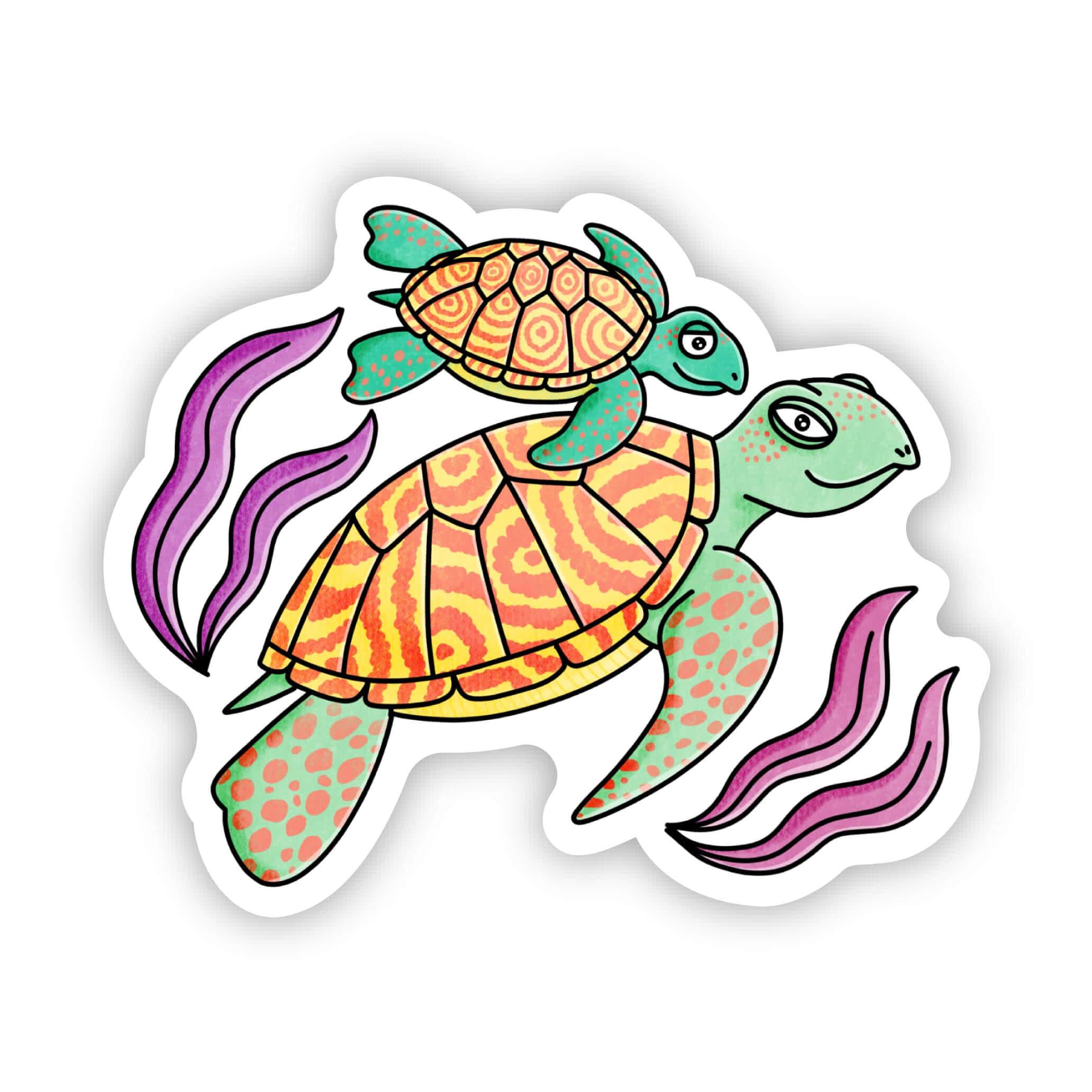  Sea Turtles Sticker、mySite、ghnorth