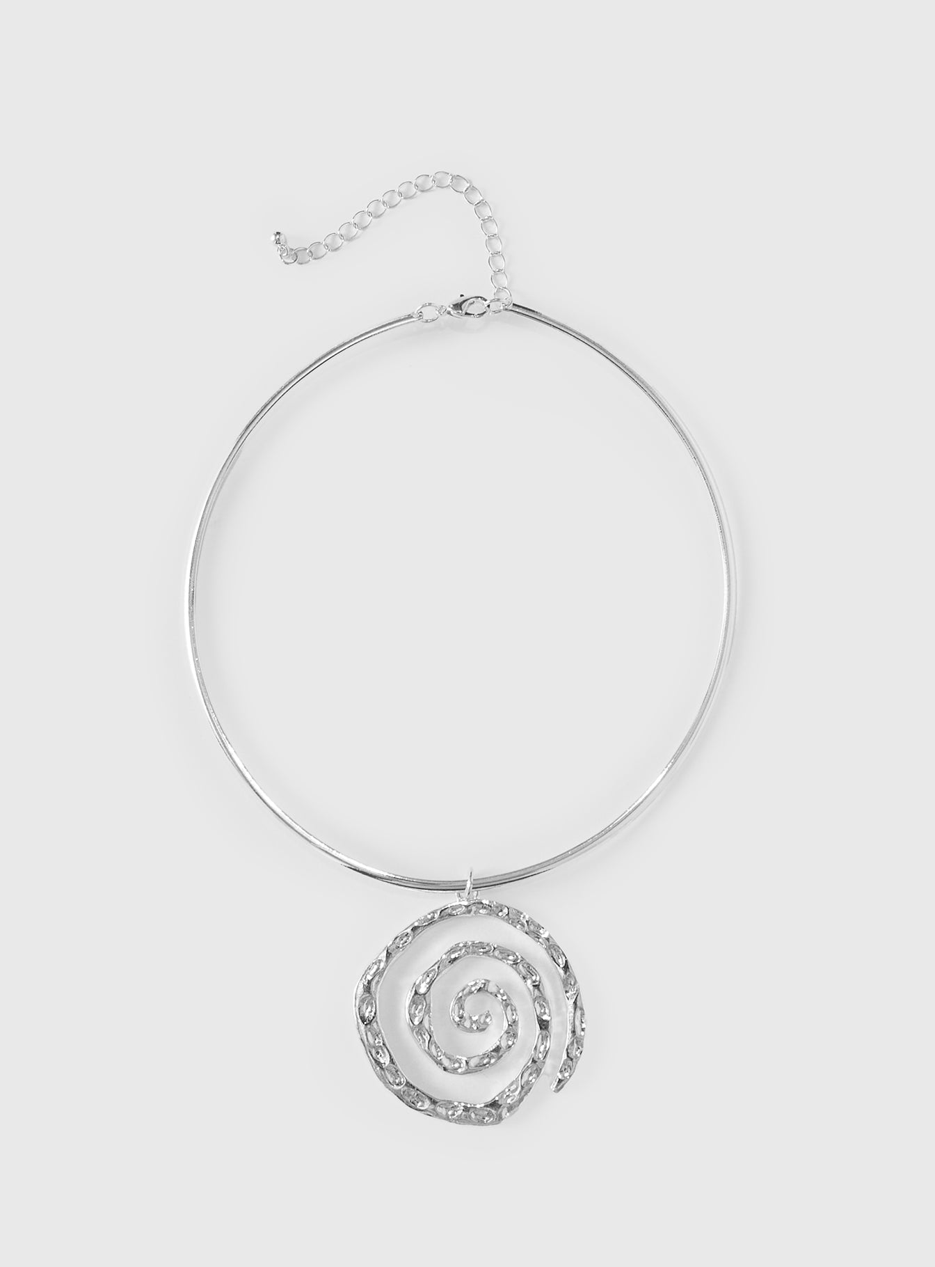 Top Of Mind Swirl Pendant Necklace Silver、mySite、solidvoid