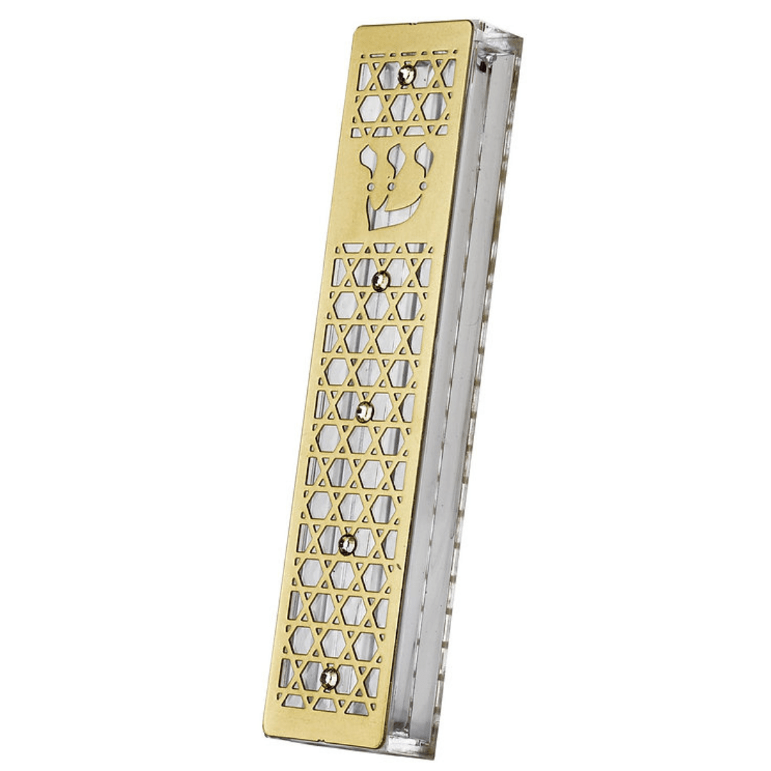 Shimmering Star of David Mezuzah - Gold、mySite、topwebapps