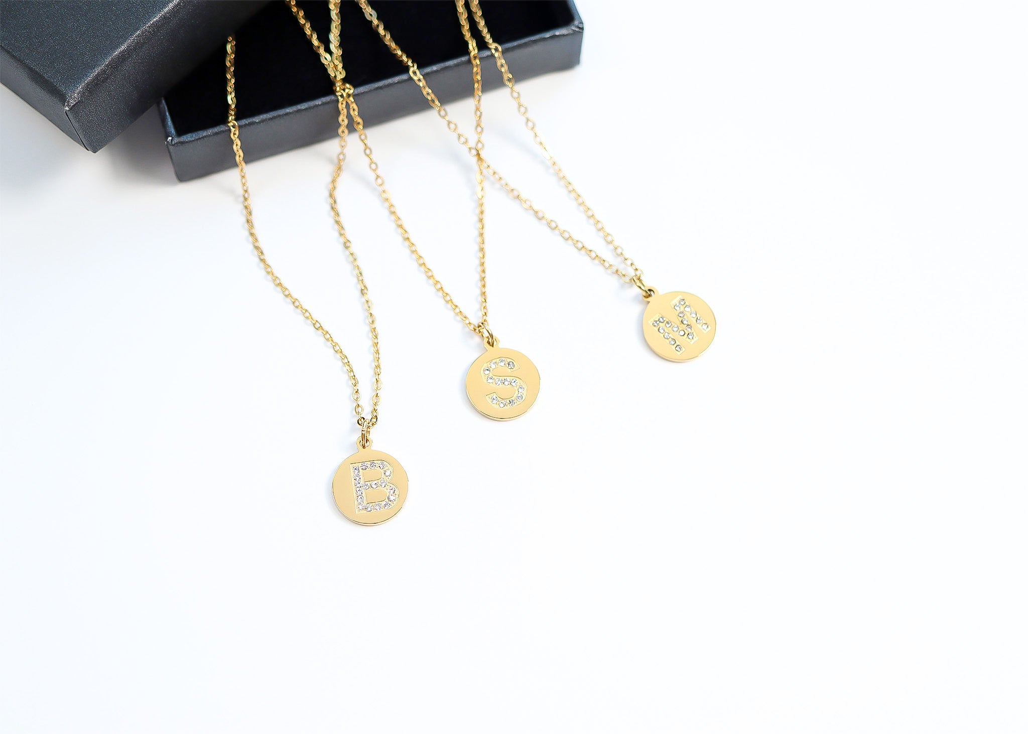 18K Gold PVD Stainless Steel Initial Pendant Necklace / SBB0283、mySite、dreamappss