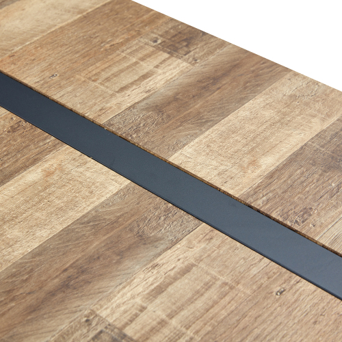 Rustic Industrial Rectangular Wood Dining Table For 4-6 Person, With 1.5" Thick Engineered Wood color Tabletop and Black Metal Legs,Desk For Kitchen Dining Living Room, 55.1" x 31.4"x 29.9"1529W115172、、casual