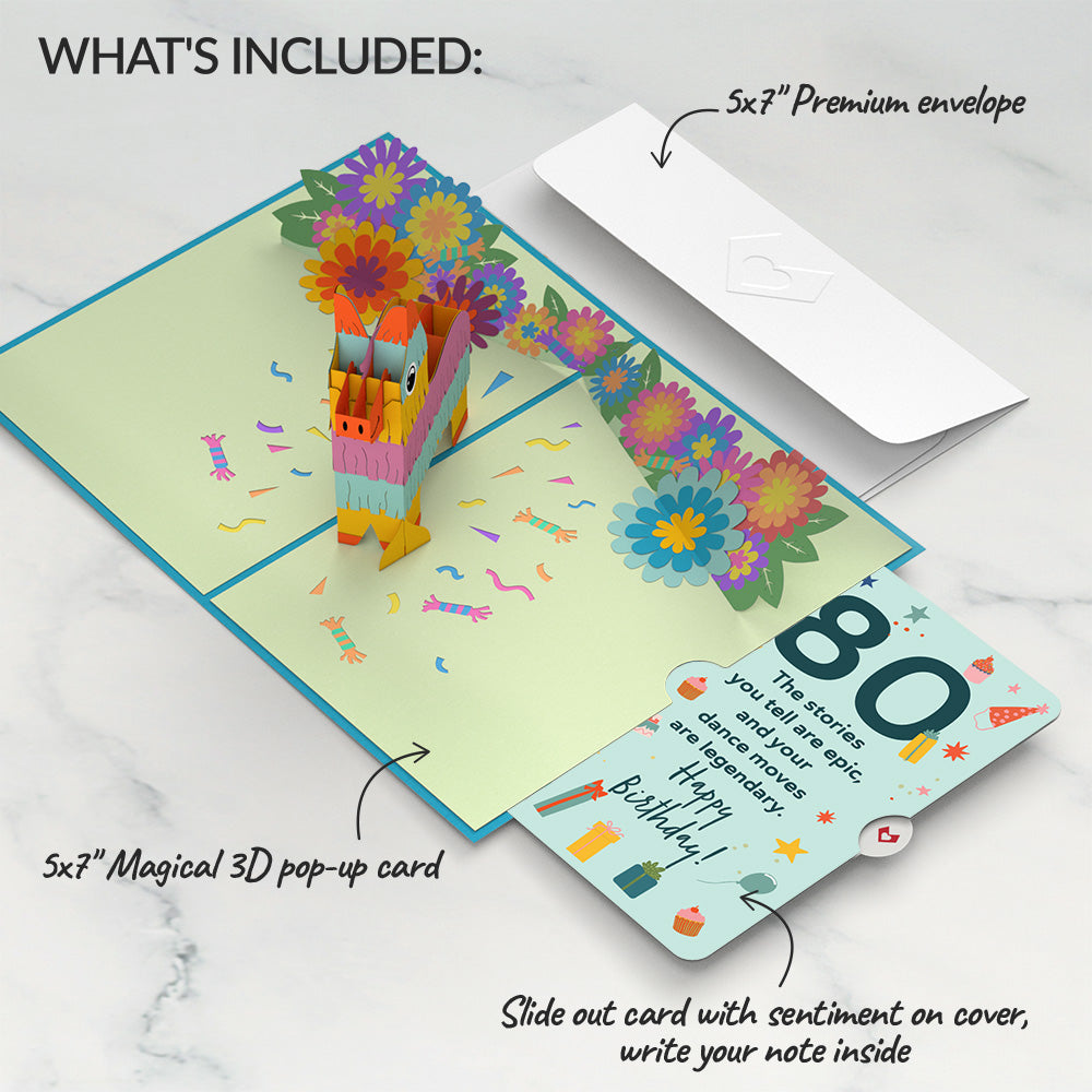 Pinata 80th Birthday Pop-Up Card and Sentiment Set、mySite、solidvoid