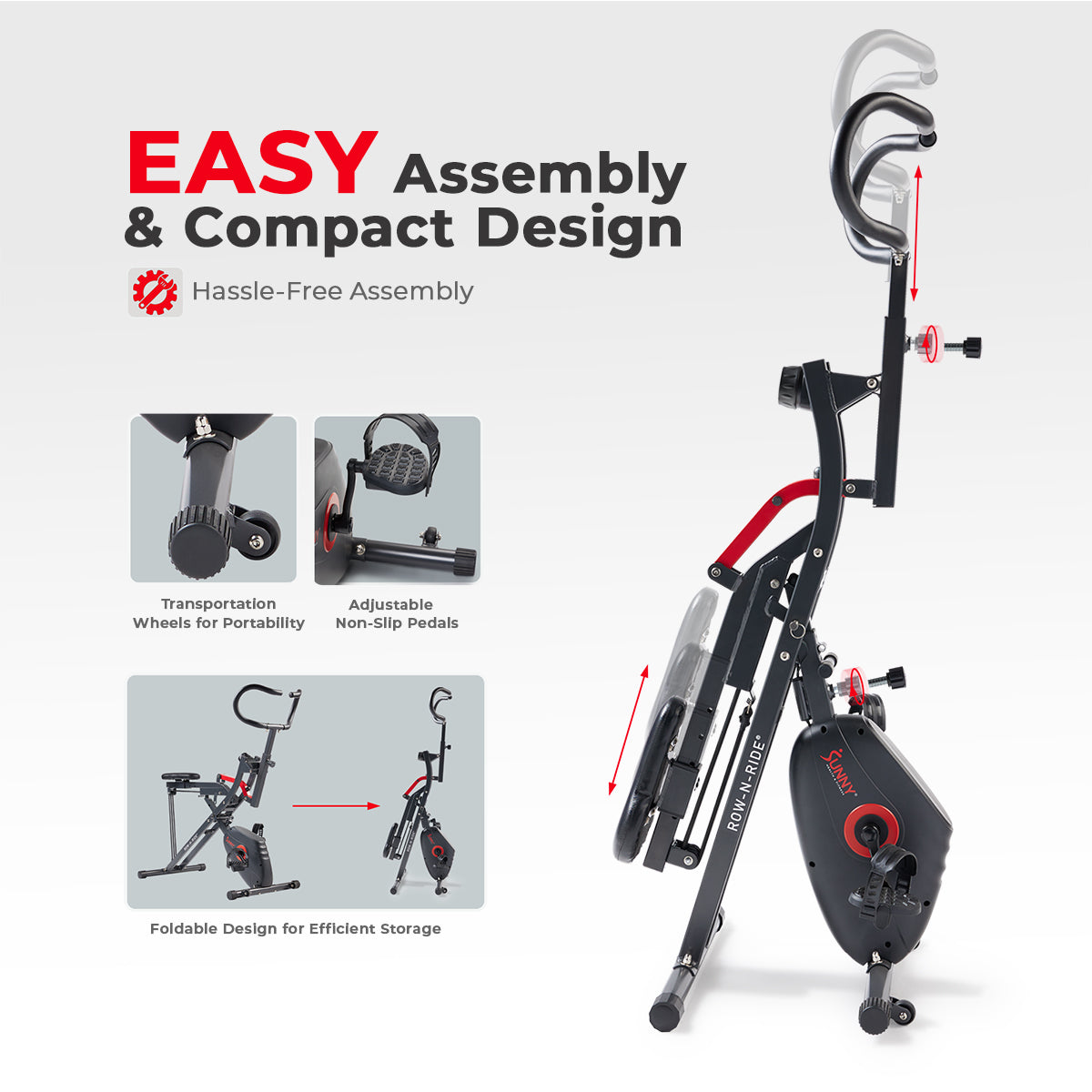  Smart 2 in 1 Upright Row-N-Ride® Squat Assist Trainer Machine and Exercise Bike、mySite、ghnorth