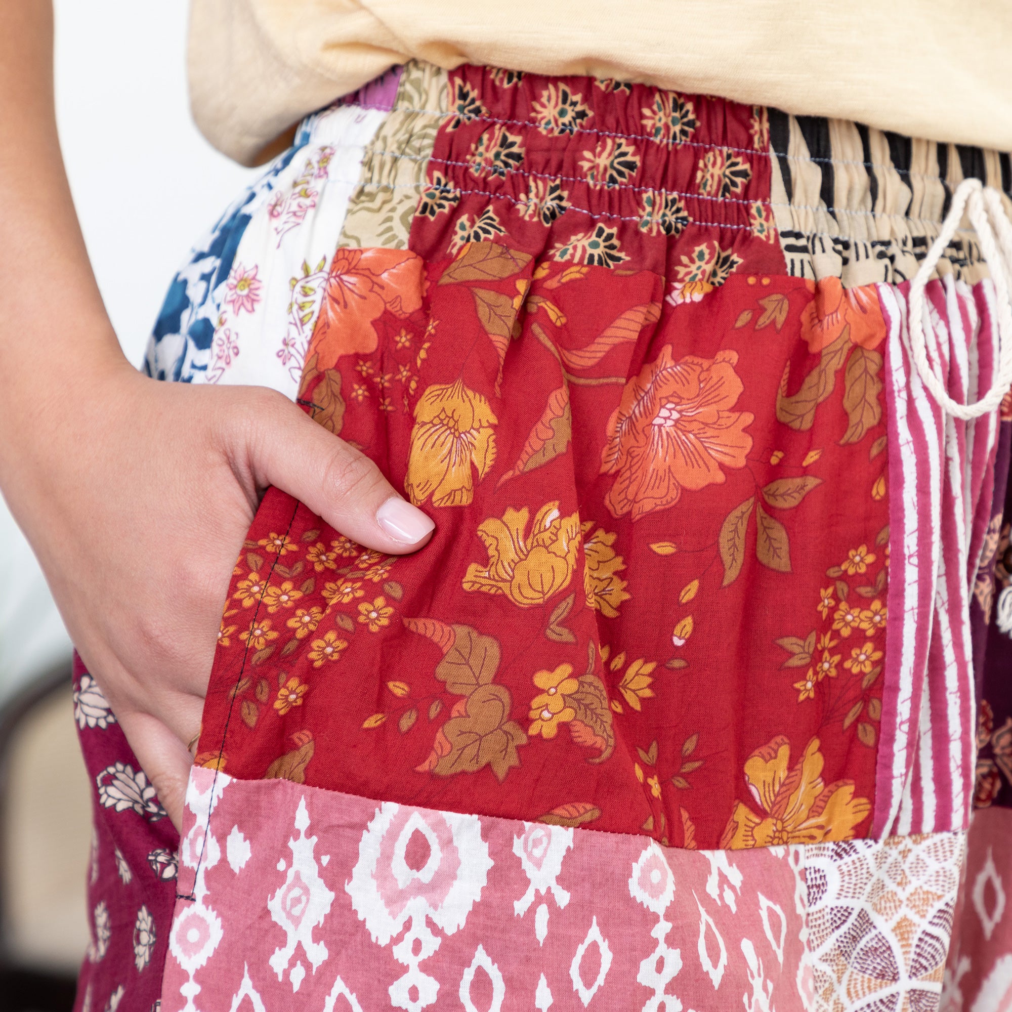 Patchwork Bermuda Shorts、mySite、camillekostekn