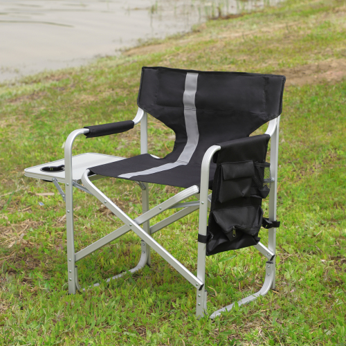  2-piece Padded Folding Outdoor Chair with Side Table and Storage Pockets,Lightweight Oversized Directors Chair for indoor, Outdoor Camping, Picnics and Fishing,Green、、yumabirdnaturehistoryfestival