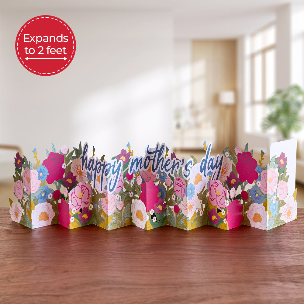 Happy Mother's Day Floral Loooooong Card™ (Expands to 2 feet)、mySite、solidvoid