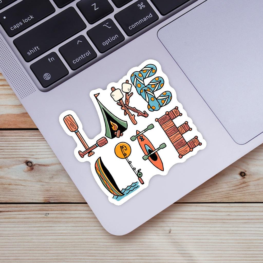  Lake Life Lettering Sticker、mySite、ghnorth