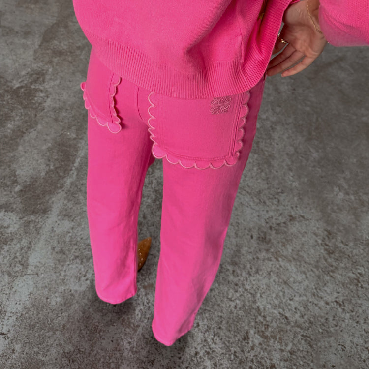 Pink Denim Scallop Detail Jeans、mySite、solidvoid