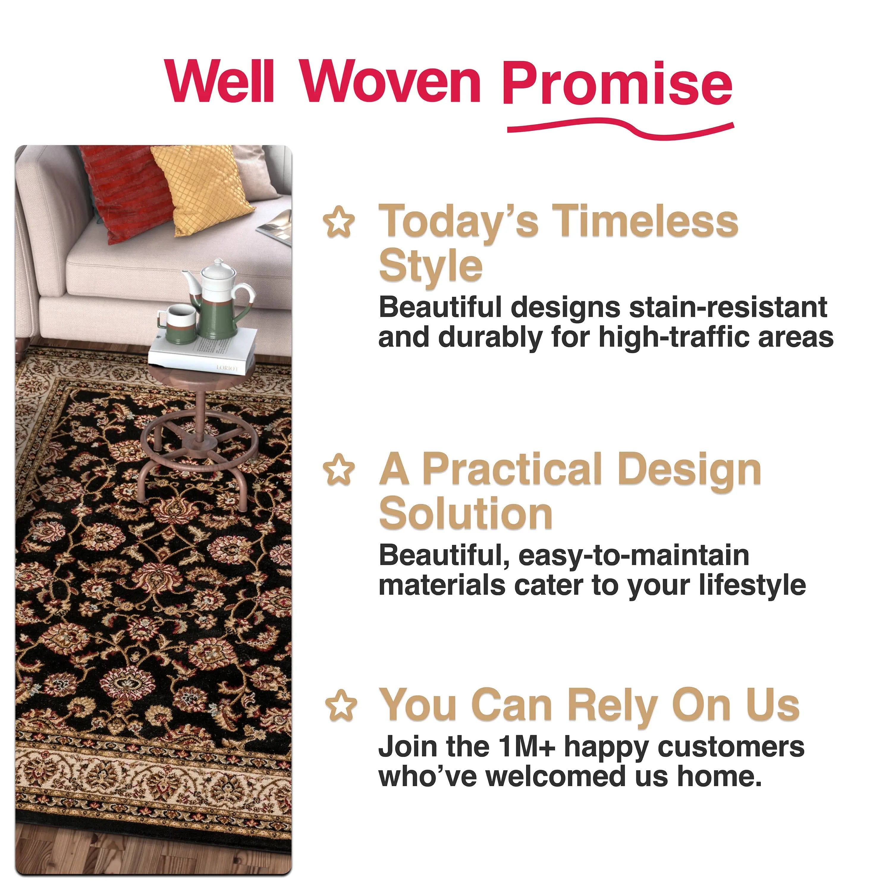 Sarouk Black Traditional Rug、mySite、gigharbornorthrealestate