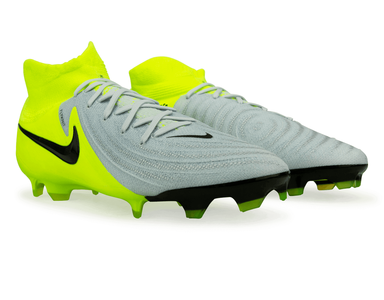 Nike Men's Phantom Luna II Pro FG Silver/Black/Volt、mySite、noshort